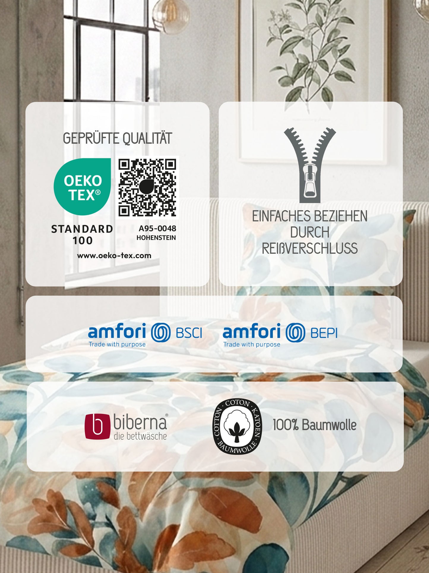 biberna Satin Bettwäsche Terra – Produktdetail
