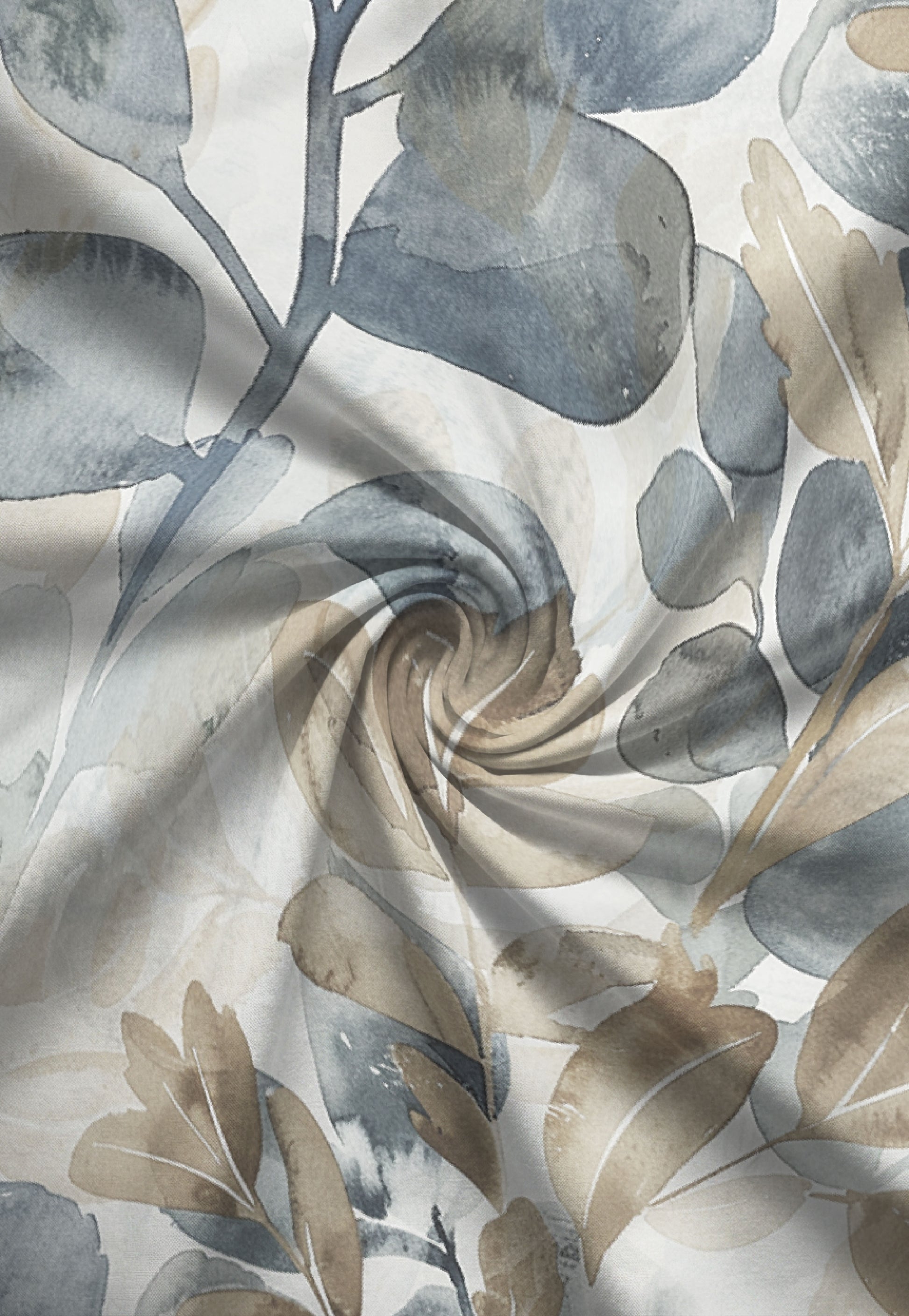 biberna Satin Bettwäsche Kitt – Stoffmuster Mako-Satin