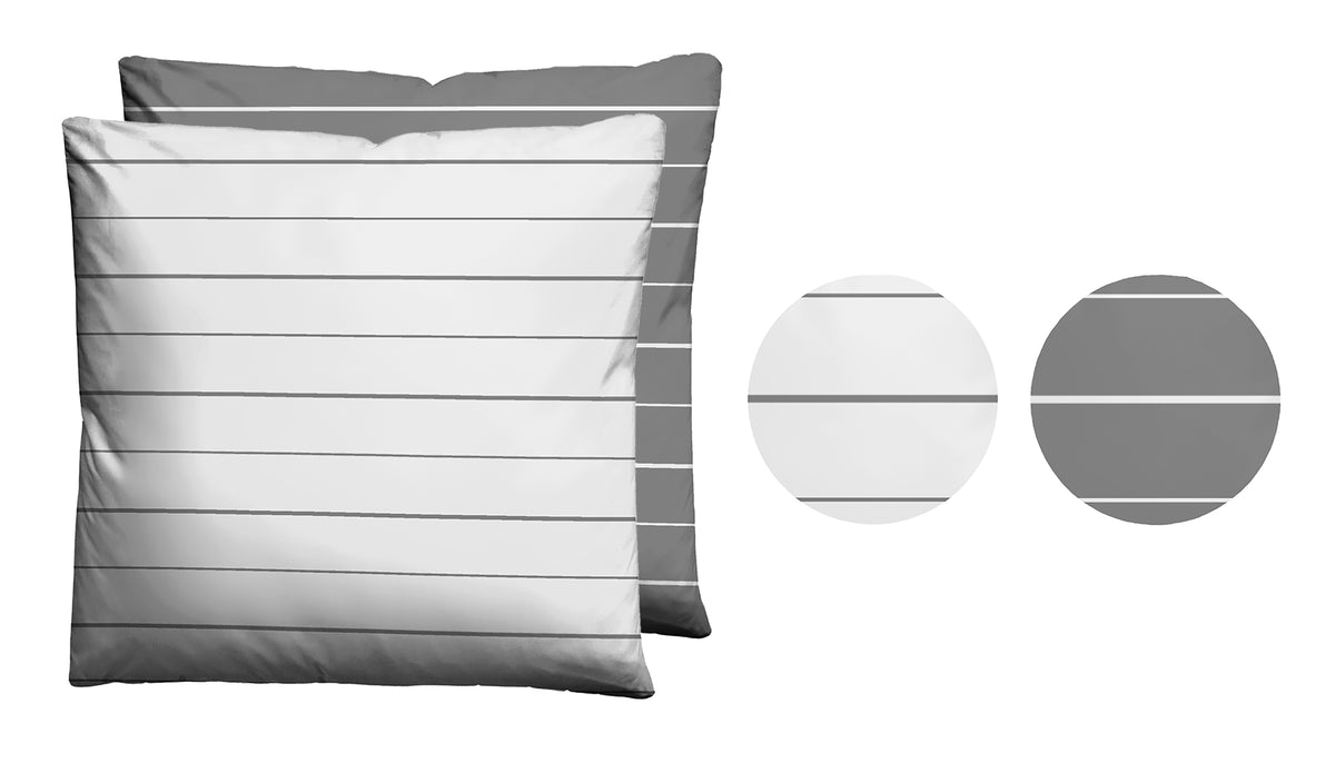 biberna Mako-Satin Kopfkissenbezug Sturmgrau – Stoffmuster Mako-Satin