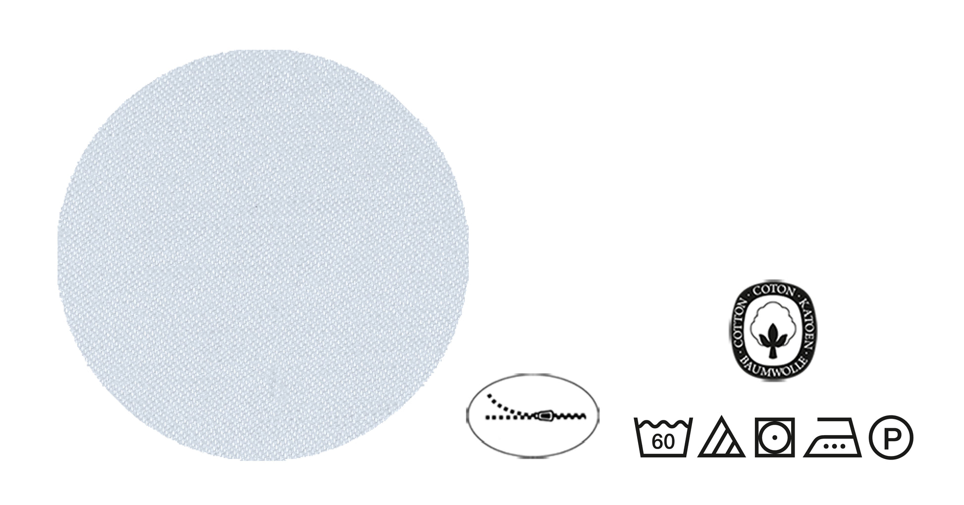 biberna Mako-Satin Kopfkissenbezug Blau – Produktdetail