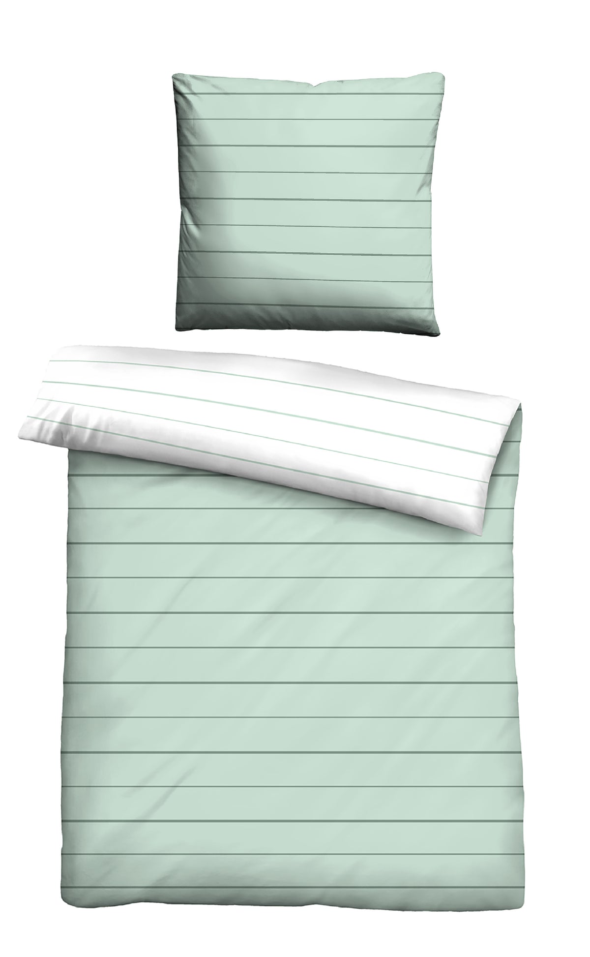 biberna Mako-Satin Kopfkissenbezug Mint – Mako-Satin