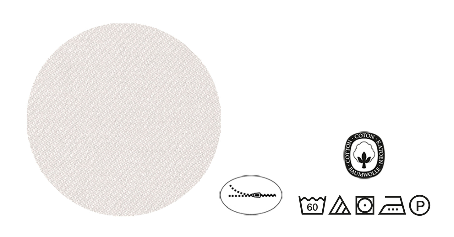 biberna Mako-Satin Kopfkissenbezug Taupe – Produktdetail