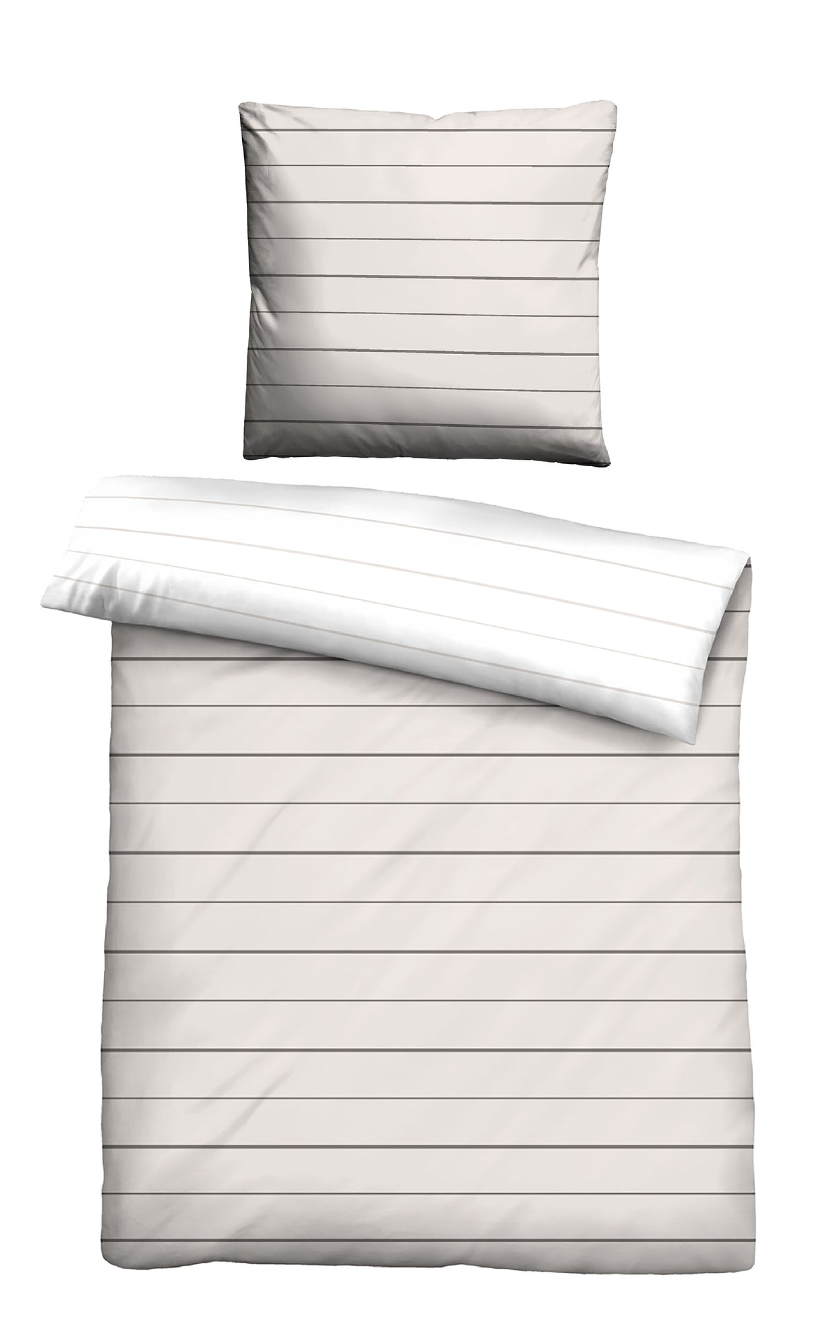 biberna Mako-Satin Kopfkissenbezug Taupe – Mako-Satin