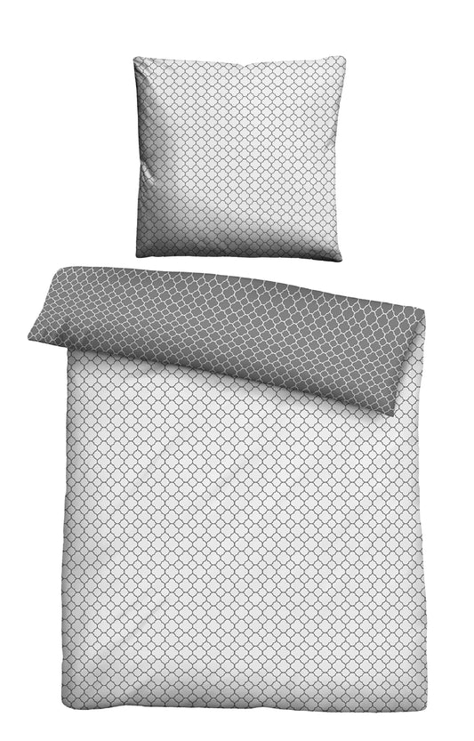 biberna Mako-Satin Bettwäsche Sturmgrau – Mako-Satin