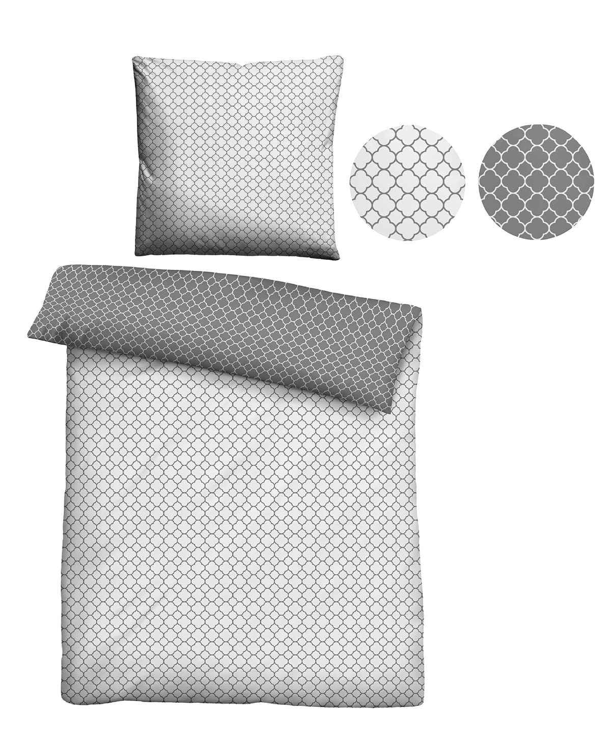 biberna Mako-Satin Bettwäsche Sturmgrau – Stoffmuster Mako-Satin