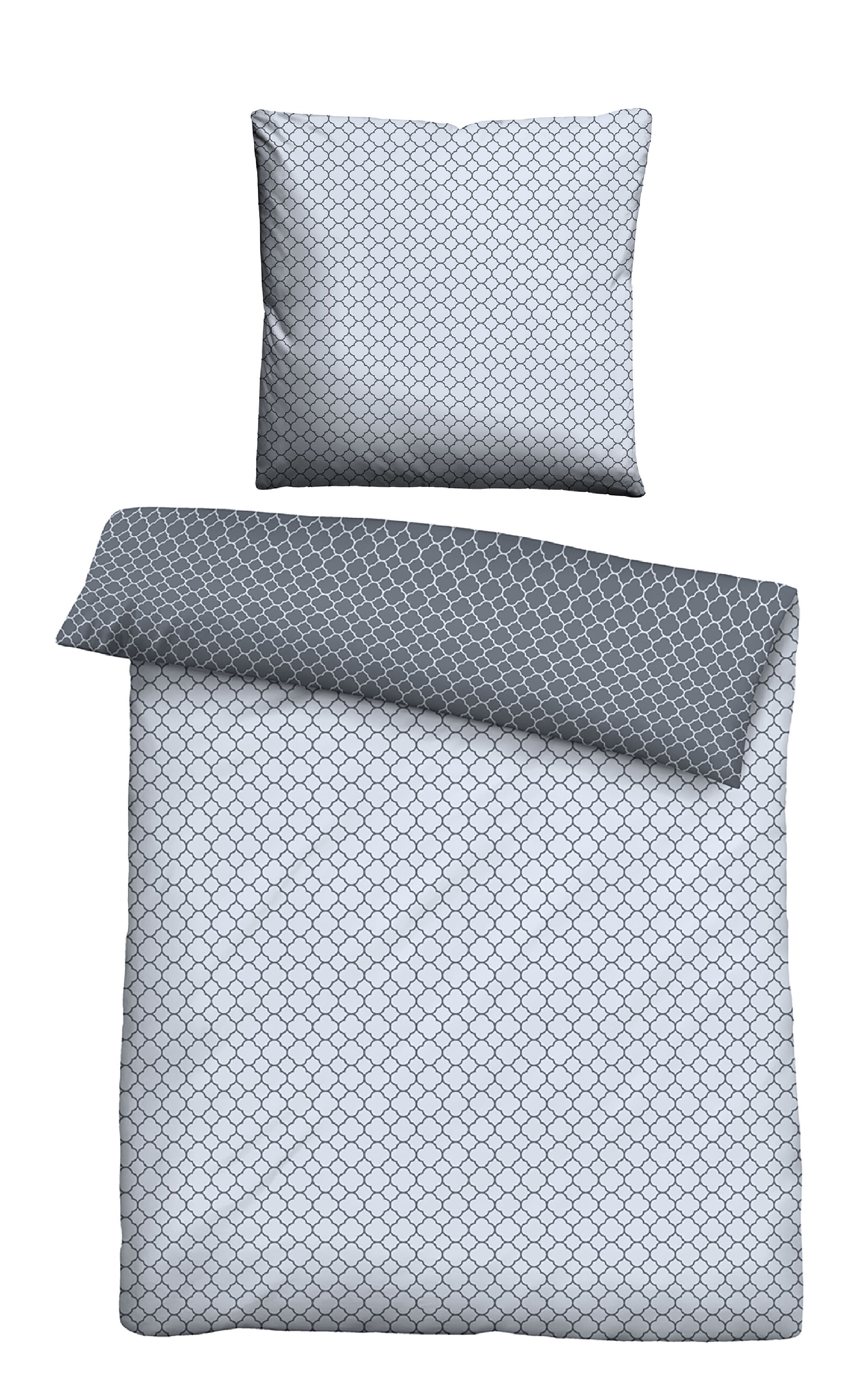 biberna Mako-Satin Bettwäsche Blau – Mako-Satin
