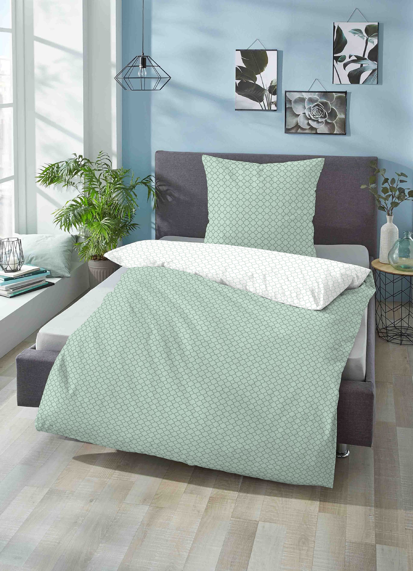biberna Mako-Satin Bettwäsche Mint – Produktdetail