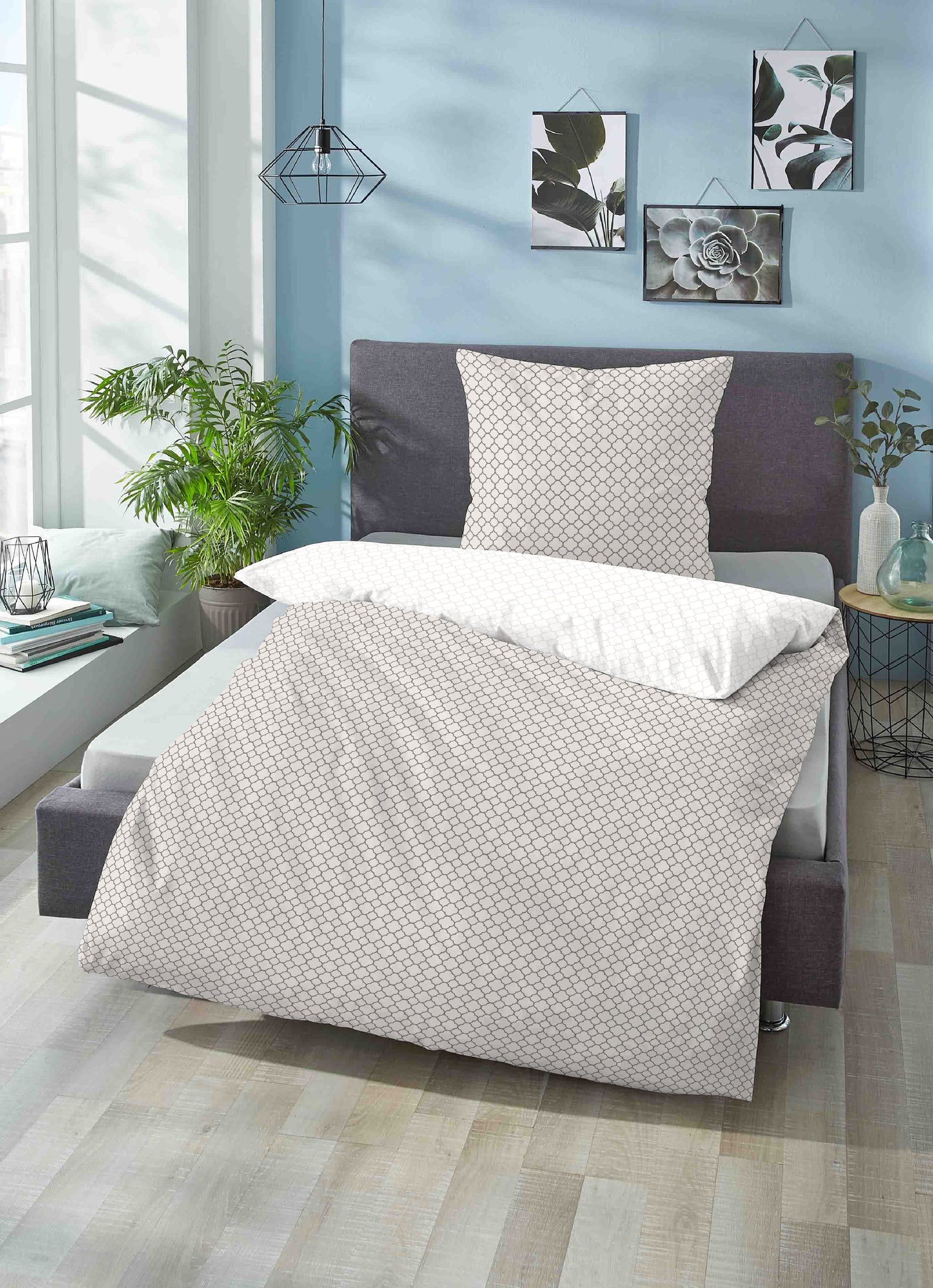 biberna Mako-Satin Bettwäsche Taupe – Produktdetail