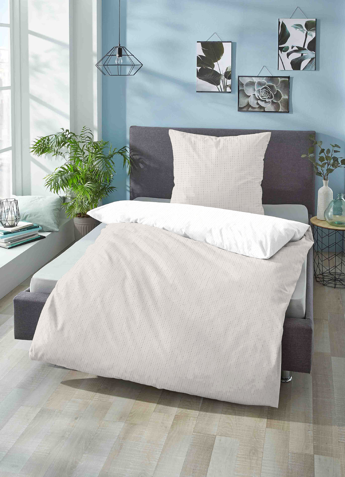 biberna Mako-Satin Bettwäsche Taupe – Produktdetail