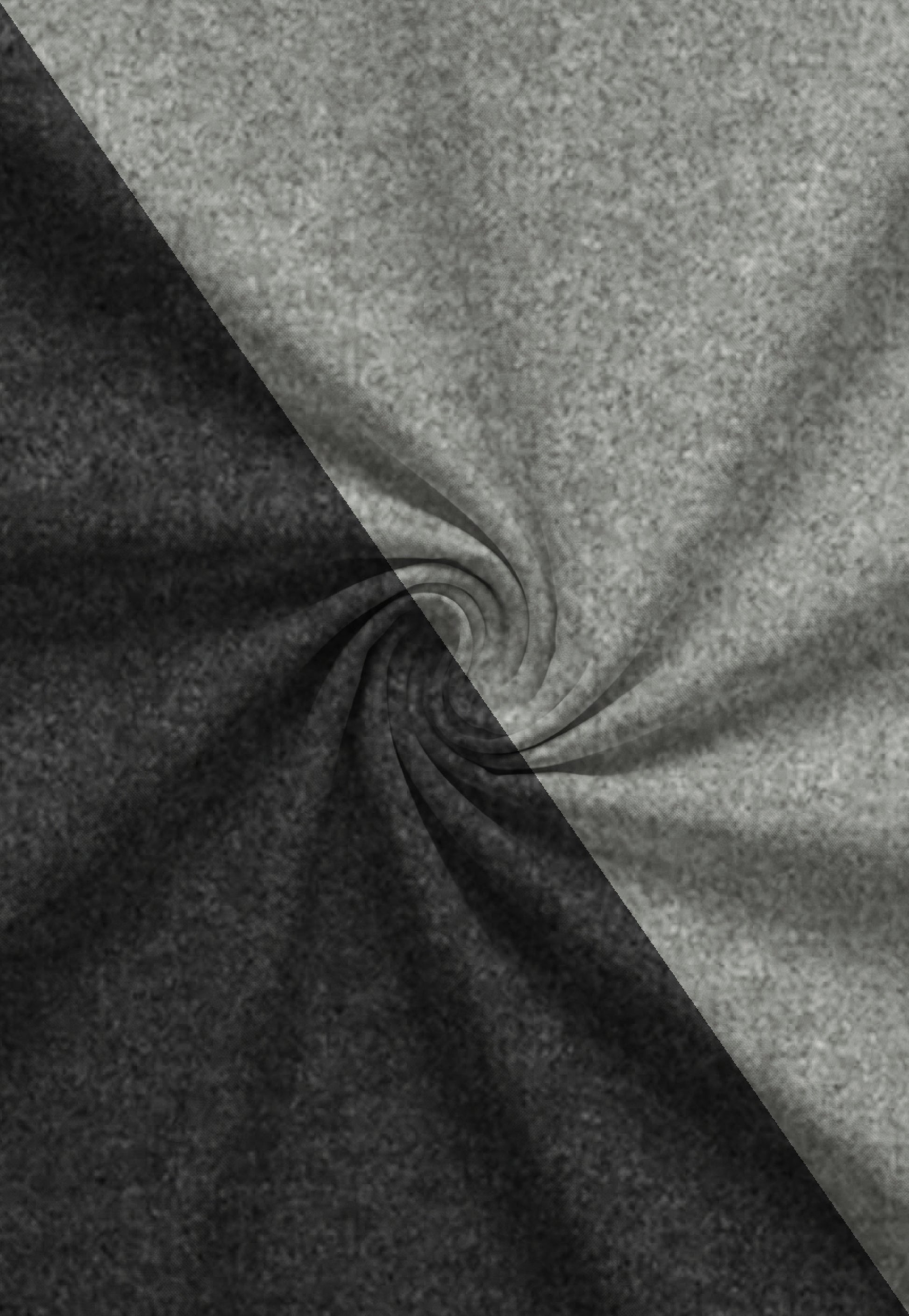 biberna Melange-Flanell Bettwäsche Titanium – Stoffmuster Biber