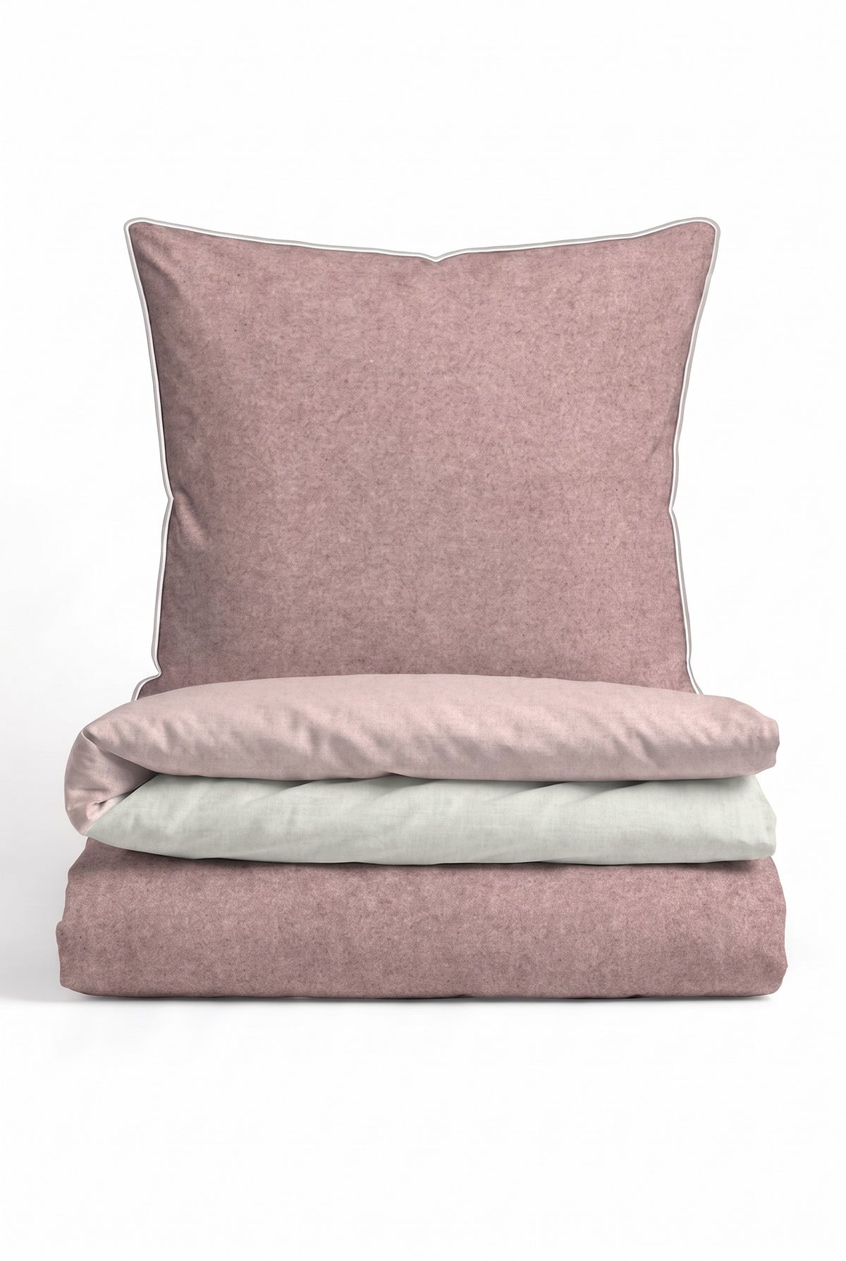 biberna Melange-Flanell Bettwäsche – Set gefaltet