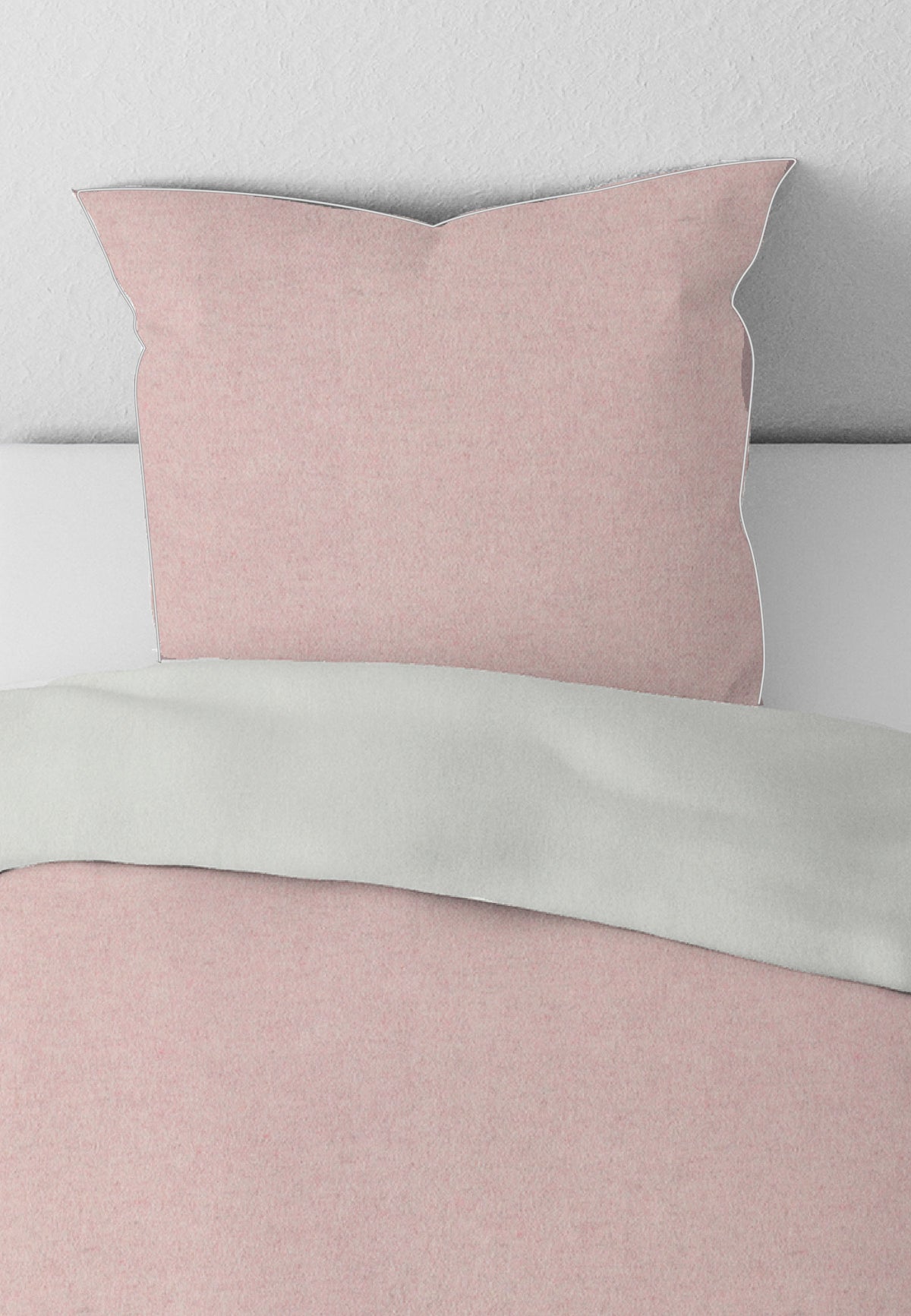 biberna Melange-Flanell Kissenbezug – Rose