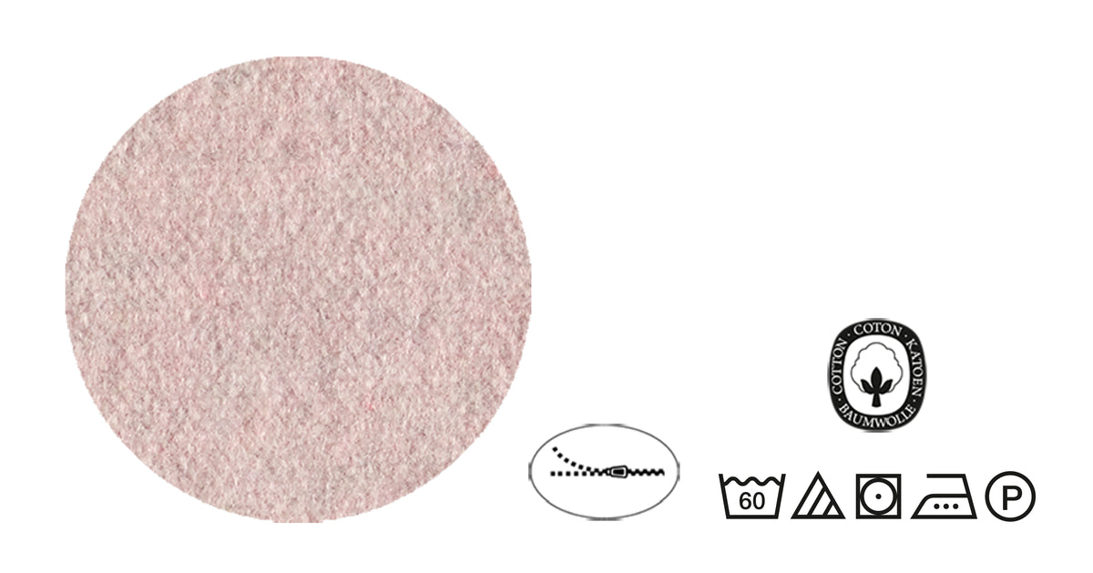 biberna Melange-Flanell Kissenbezug – Rose