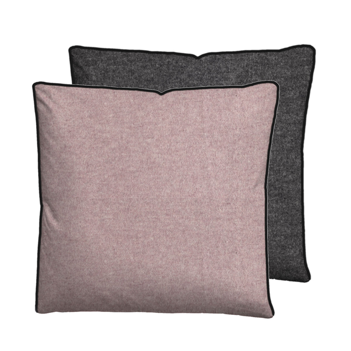 biberna Melange-Flanell Kissenbezug – Brombeer