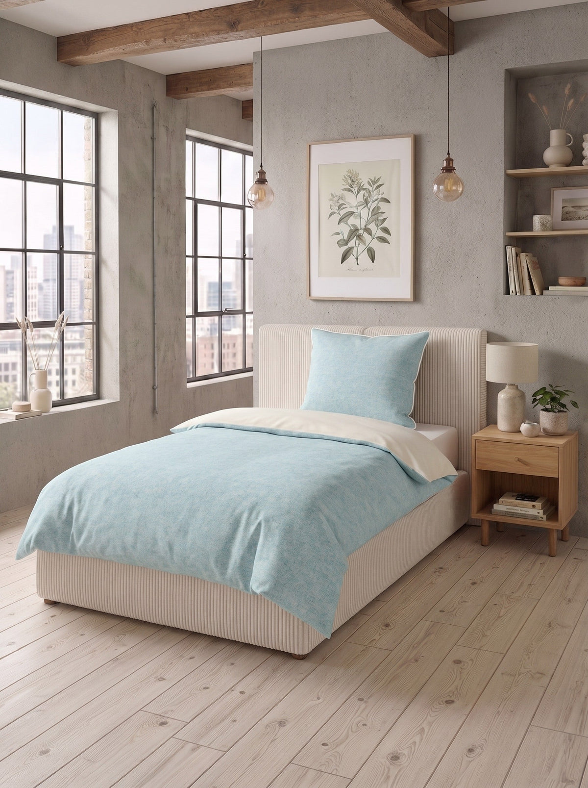 biberna Melange-Flanell Bettwäsche - im Schlafzimmer