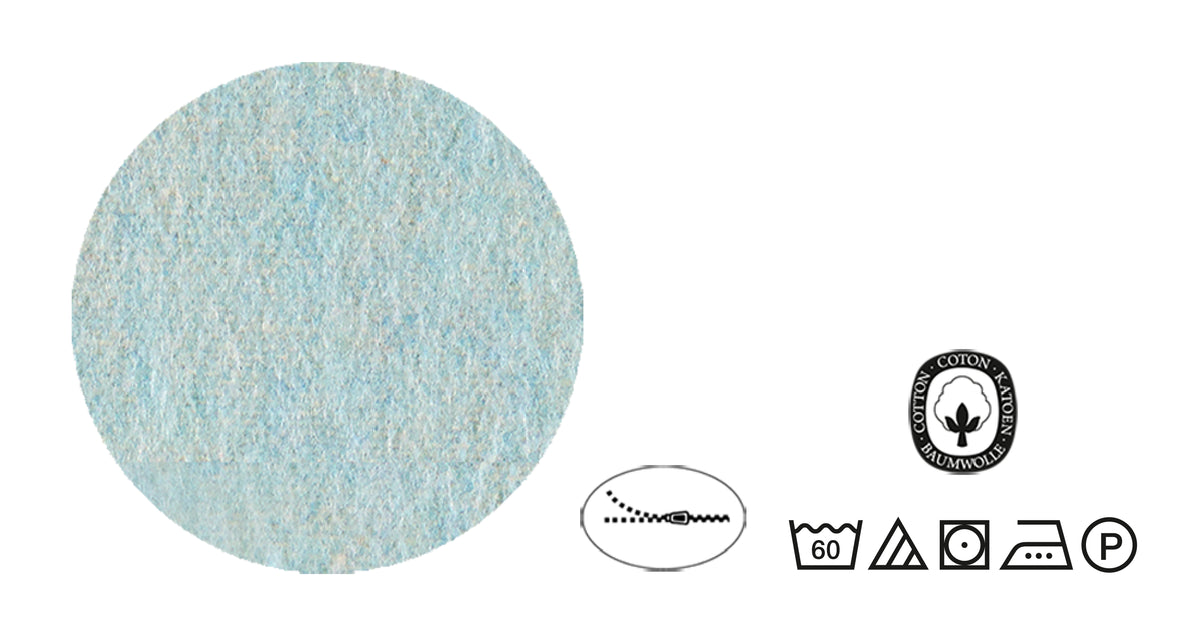 biberna Melange-Flanell Kissenbezug – Ciel