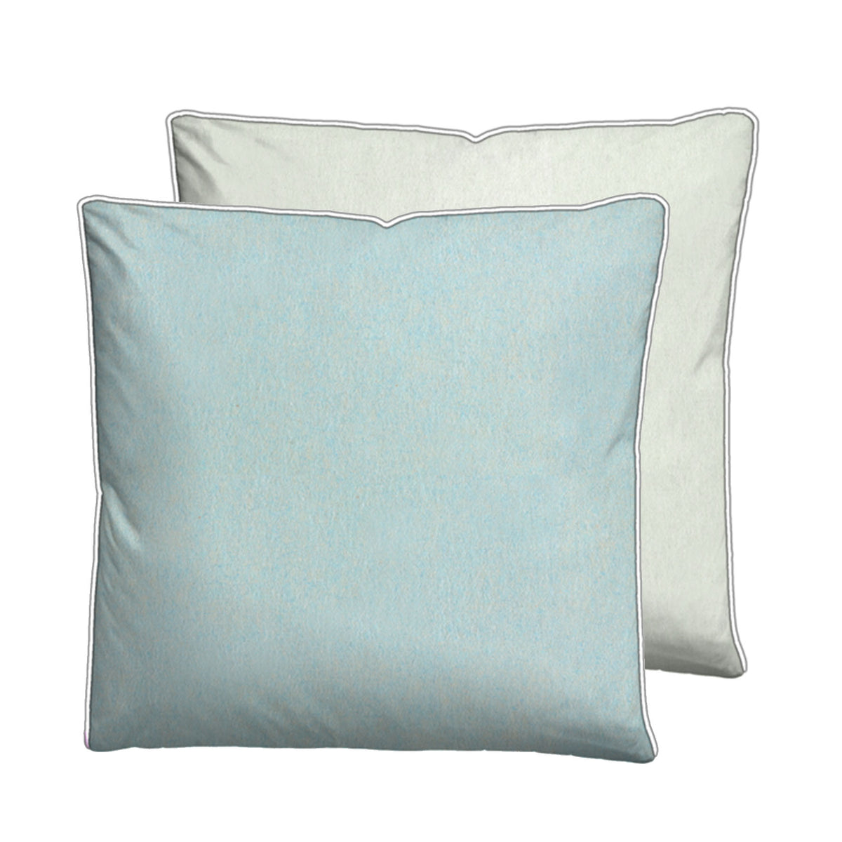 biberna Melange-Flanell Kissenbezug – Ciel