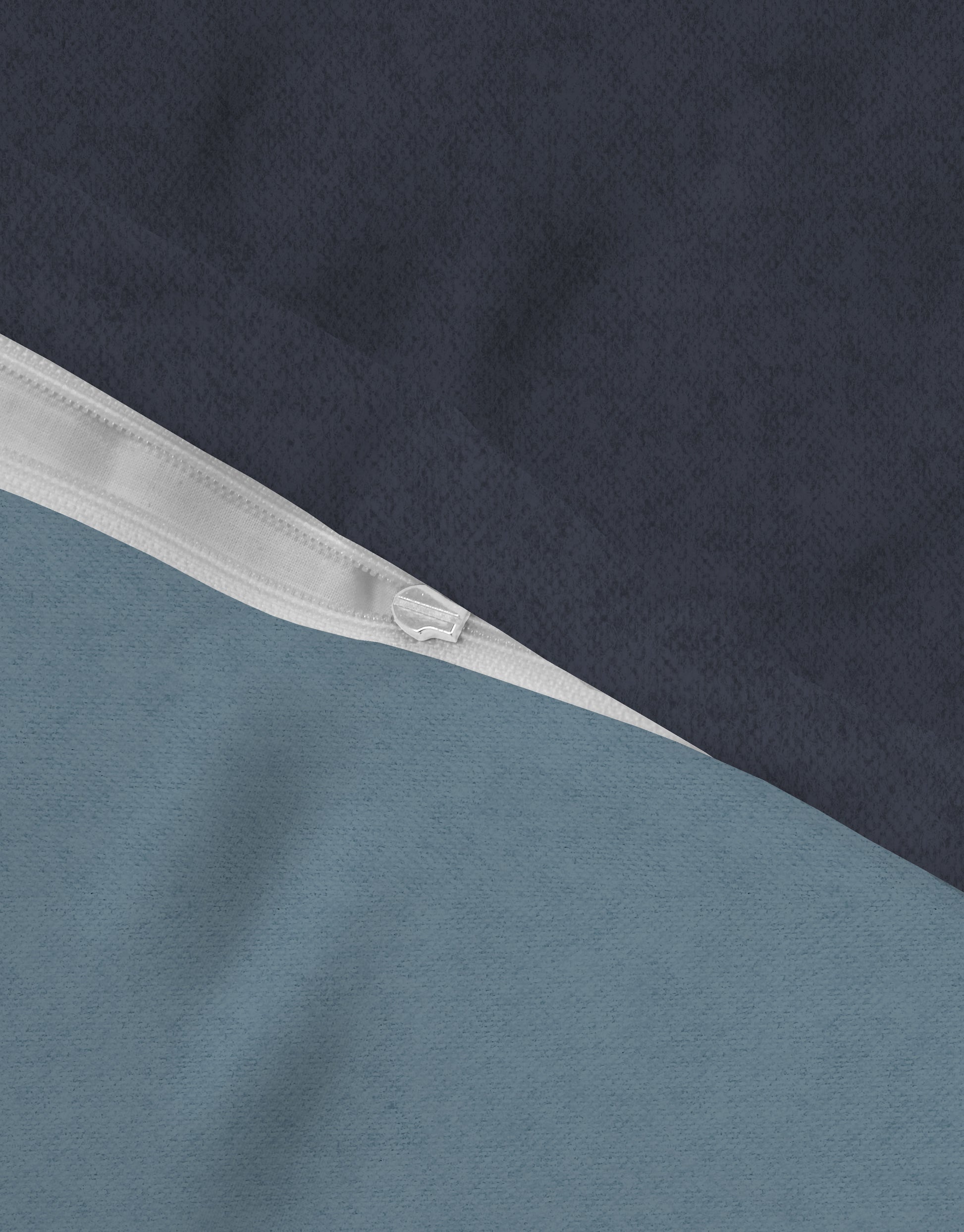 biberna Melange-Flanell Bettwäsche Blau – Produktdetail