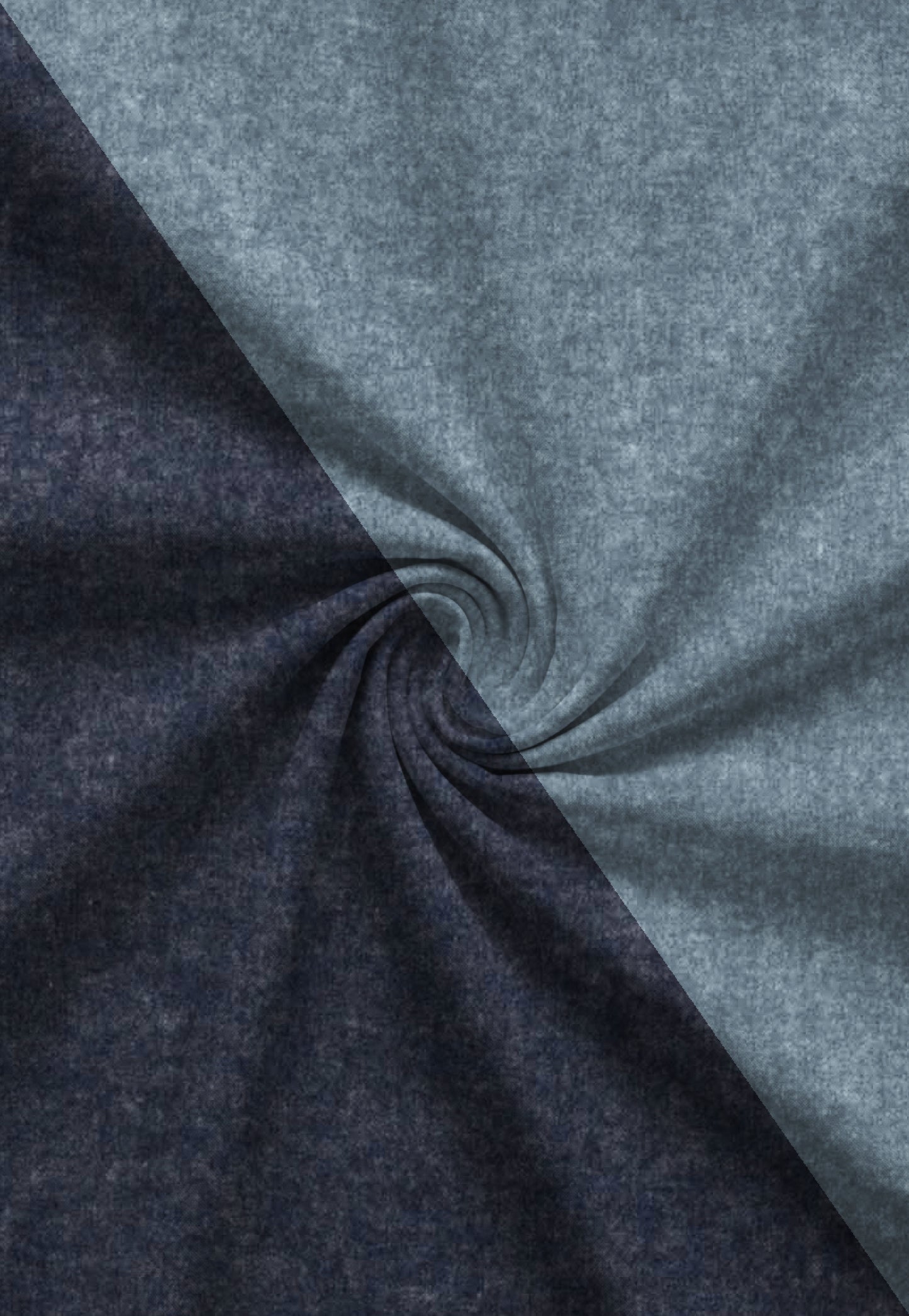 biberna Melange-Flanell Bettwäsche Blau – Stoffmuster Biber