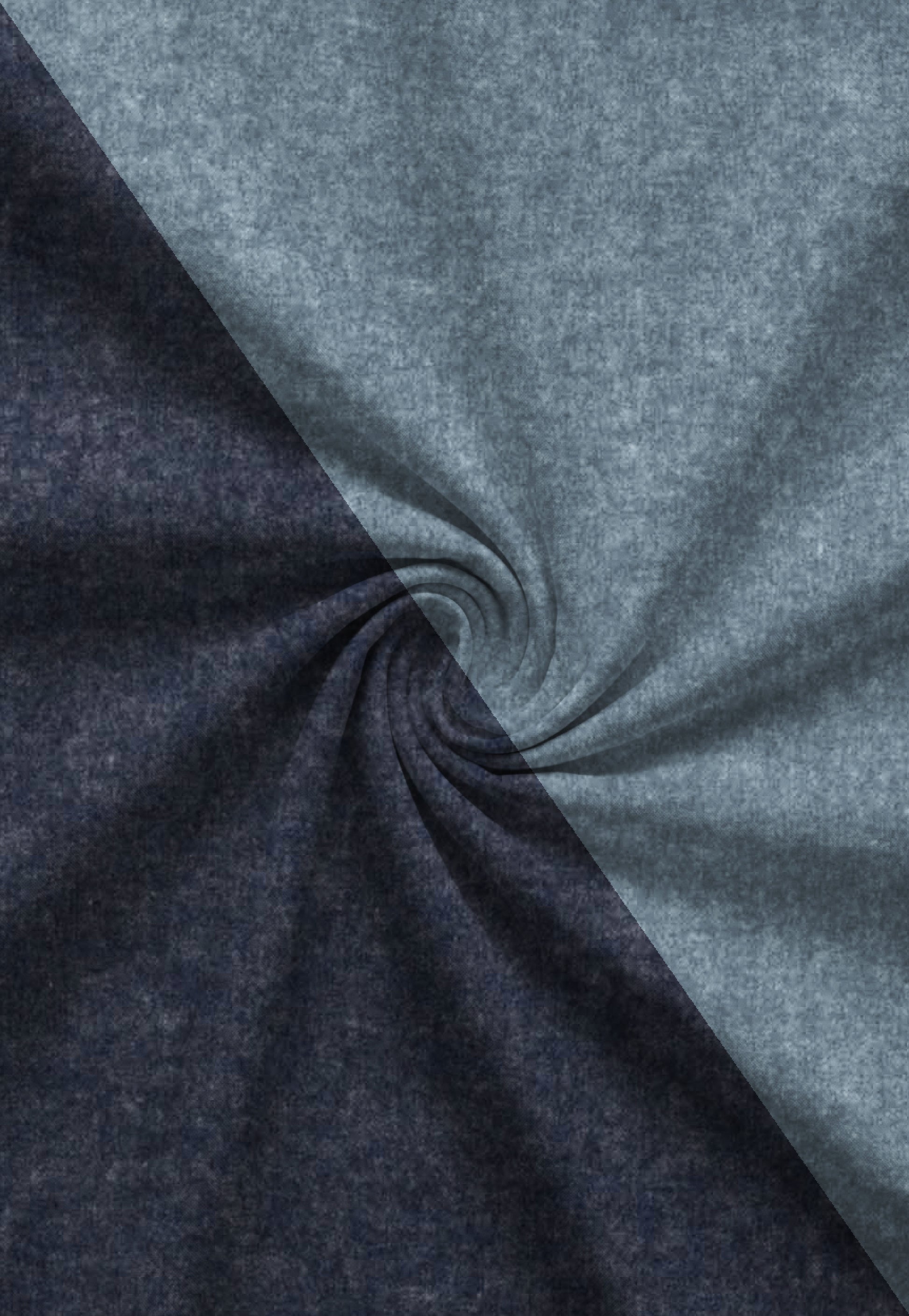 biberna Melange-Flanell Bettwäsche Blau – Stoffmuster Biber