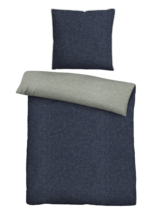 Premium-Winter Flanell Marine – Doppelbett