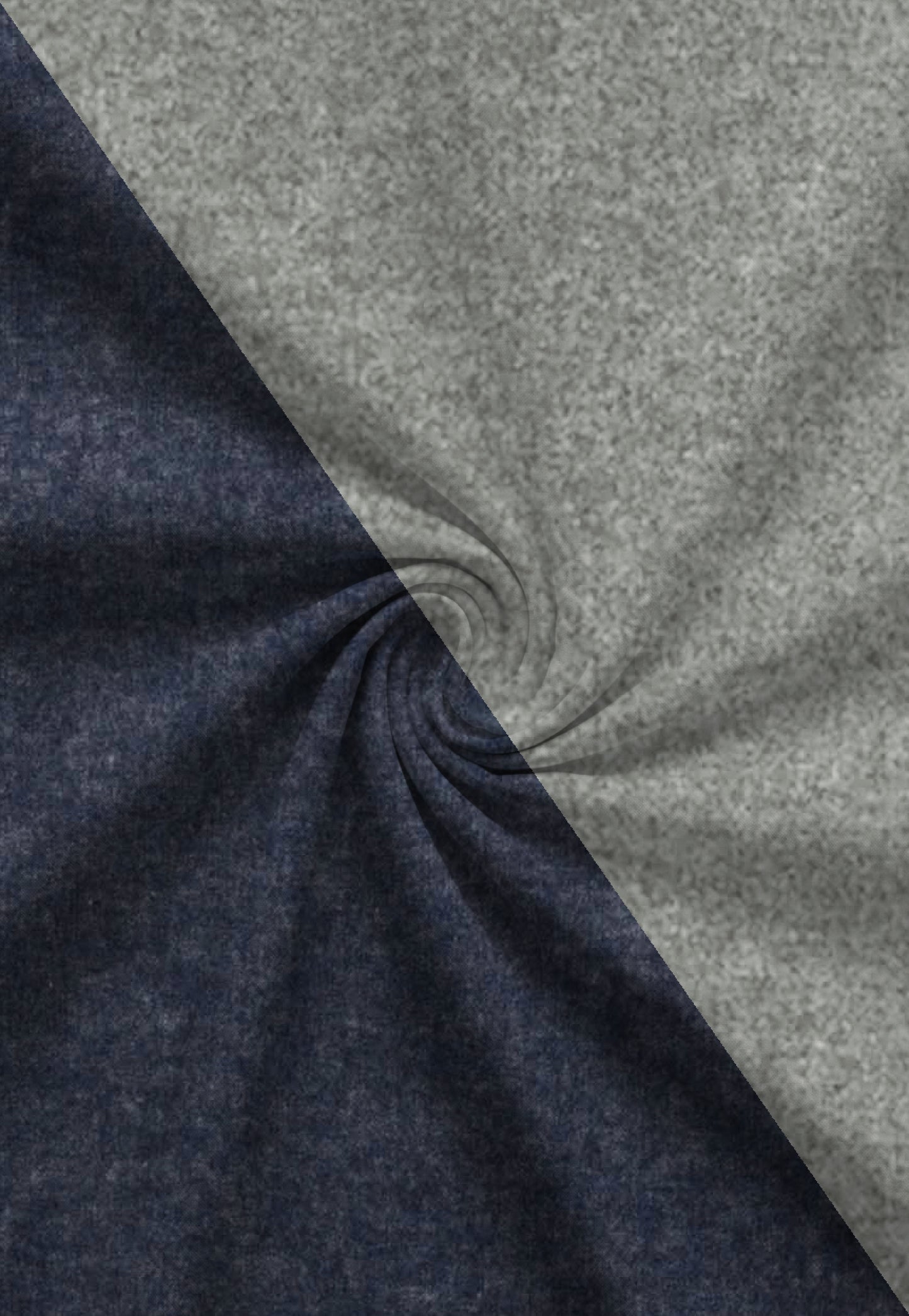 biberna Melange-Flanell Kissenbezug Marine – Stoffmuster Biber