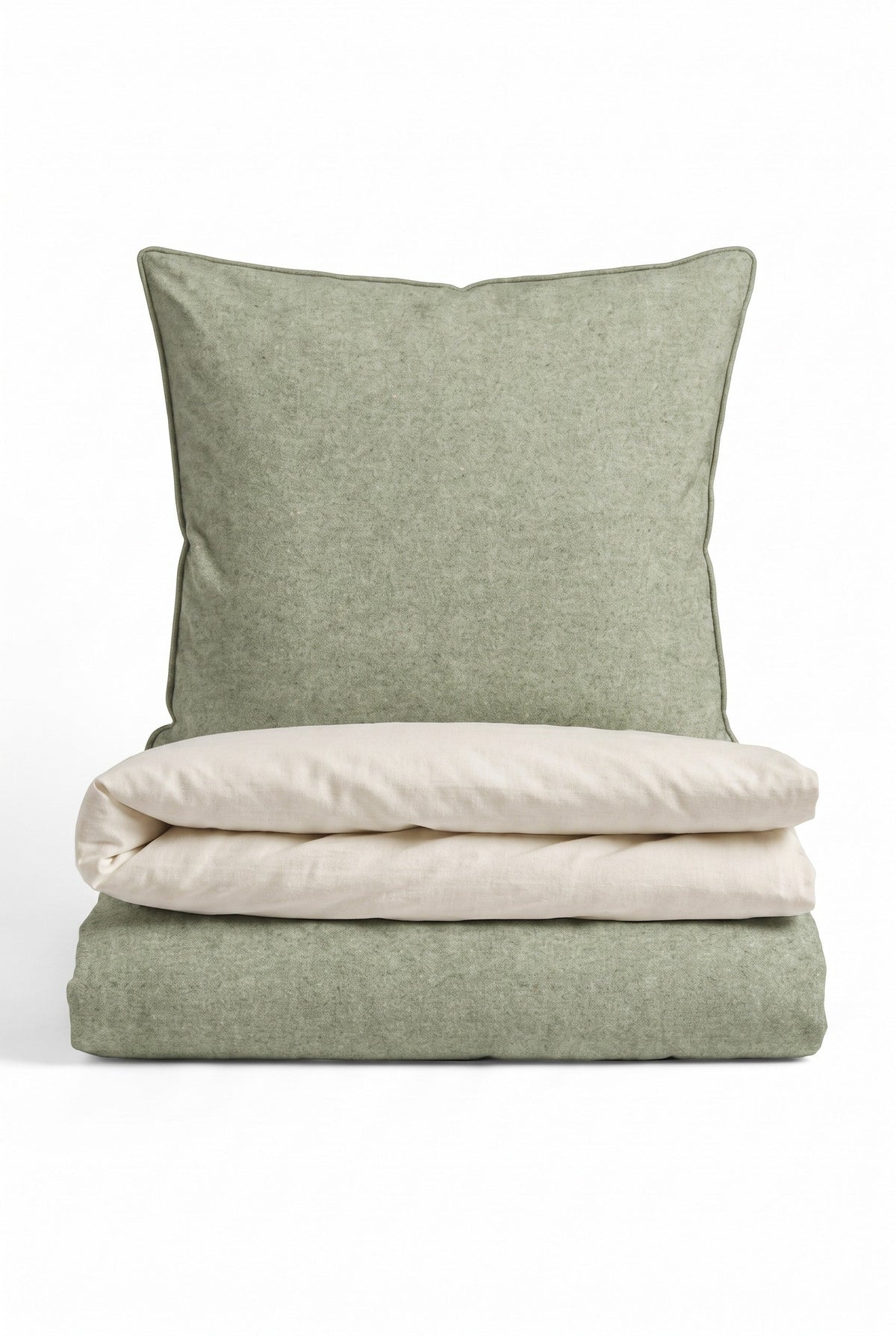 biberna Melange-Flanell Bettwäsche - Set gefaltet