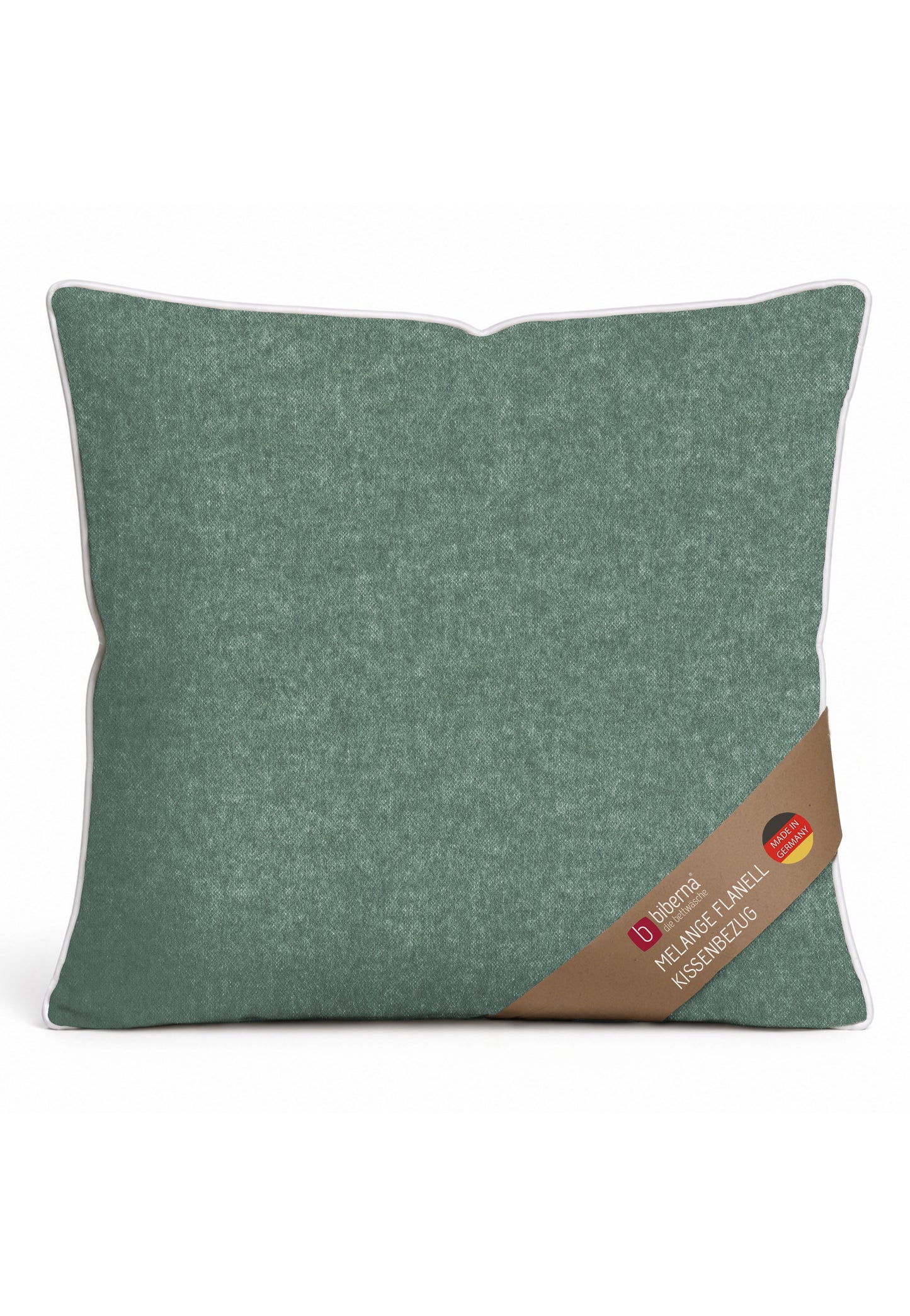 biberna Melange-Flanell Kissenbezug Fichte – Biber