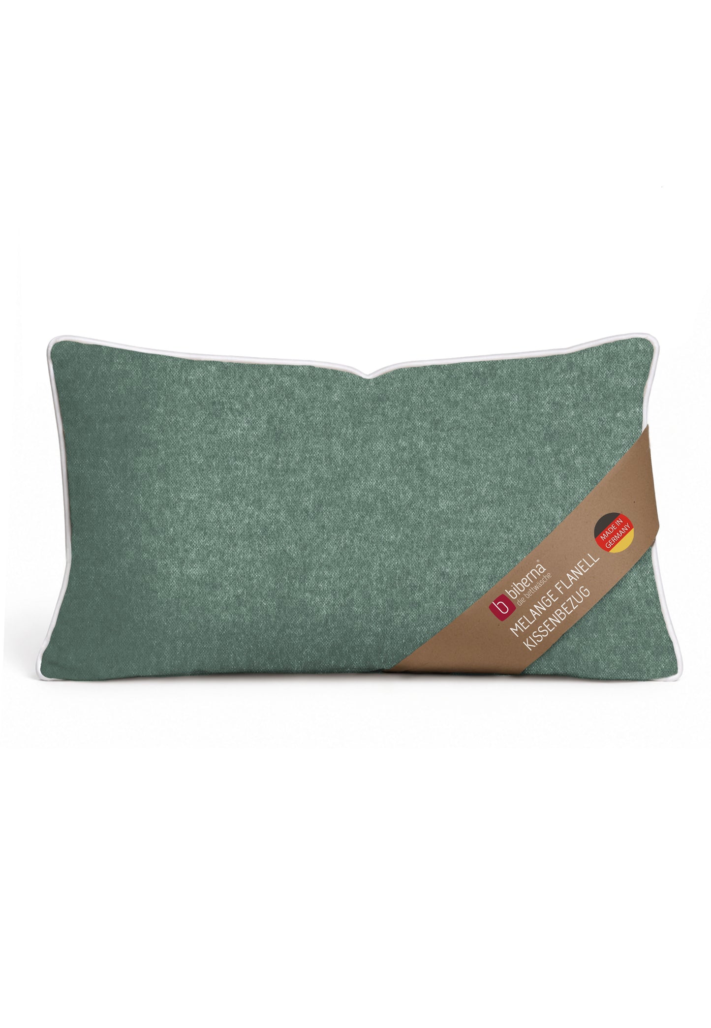 biberna Melange-Flanell Kissenbezug Fichte – Biber