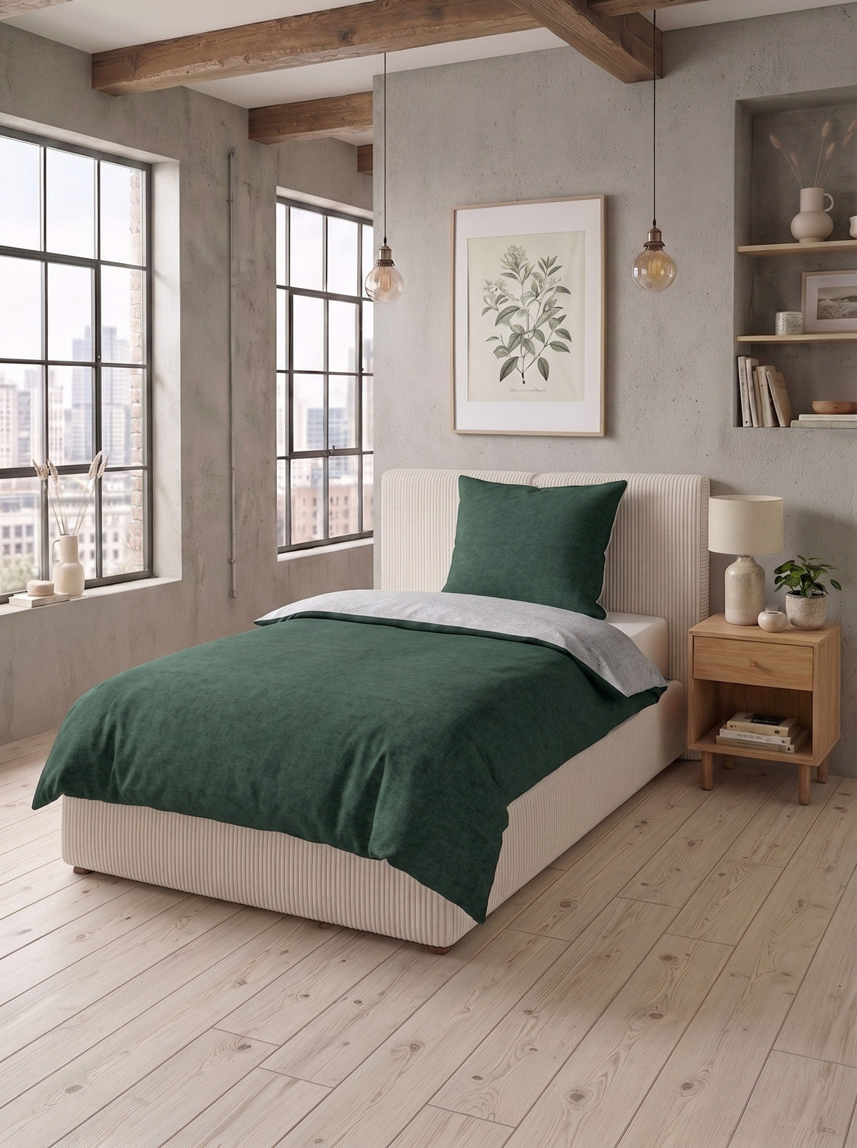 biberna Melange-Flanell Bettwäsche - im Schlafzimmer