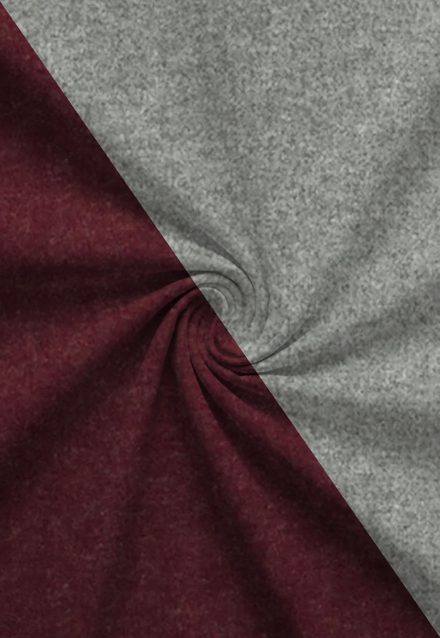 biberna Melange-Flanell Bettwäsche Burgund – Stoffmuster Biber