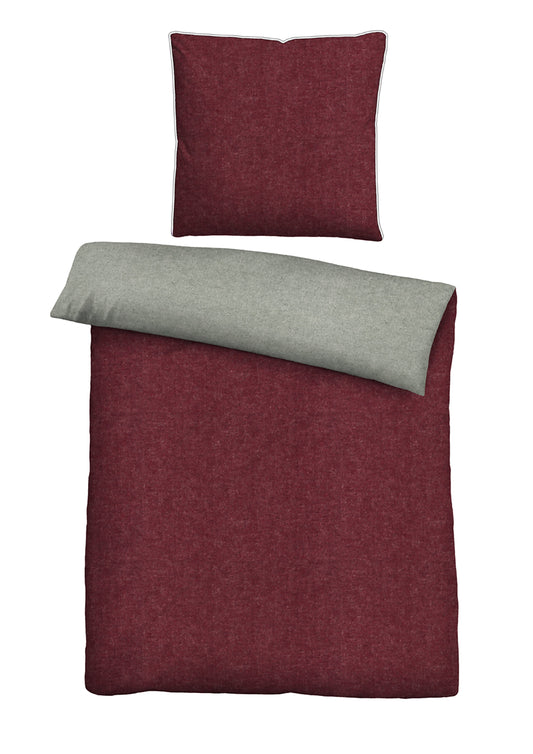 Premium-Winter Flanell Burgund – Einzelbett