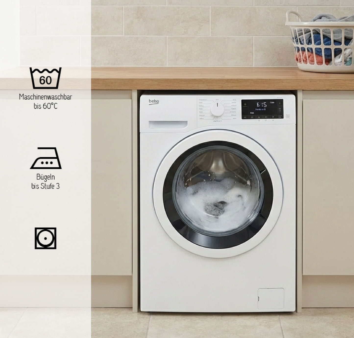 biberna Melange-Flanell Bettwäsche Kitt – Produktdetail