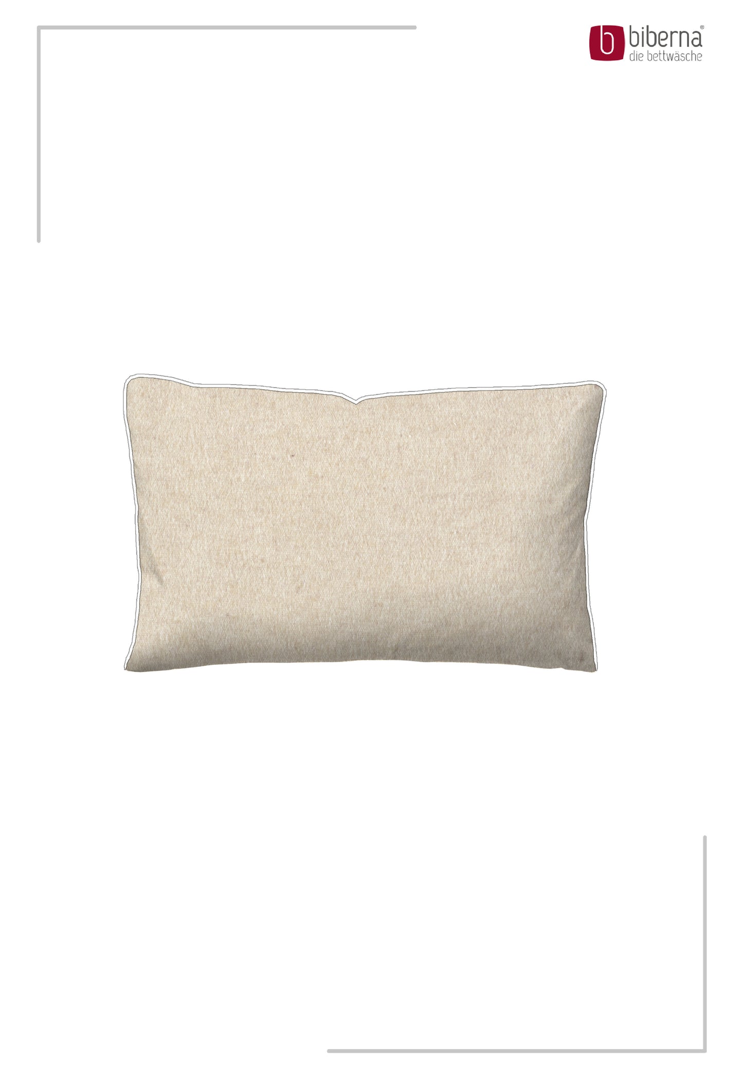 biberna Melange-Flanell Kissenbezug Natur – Produktdetail
