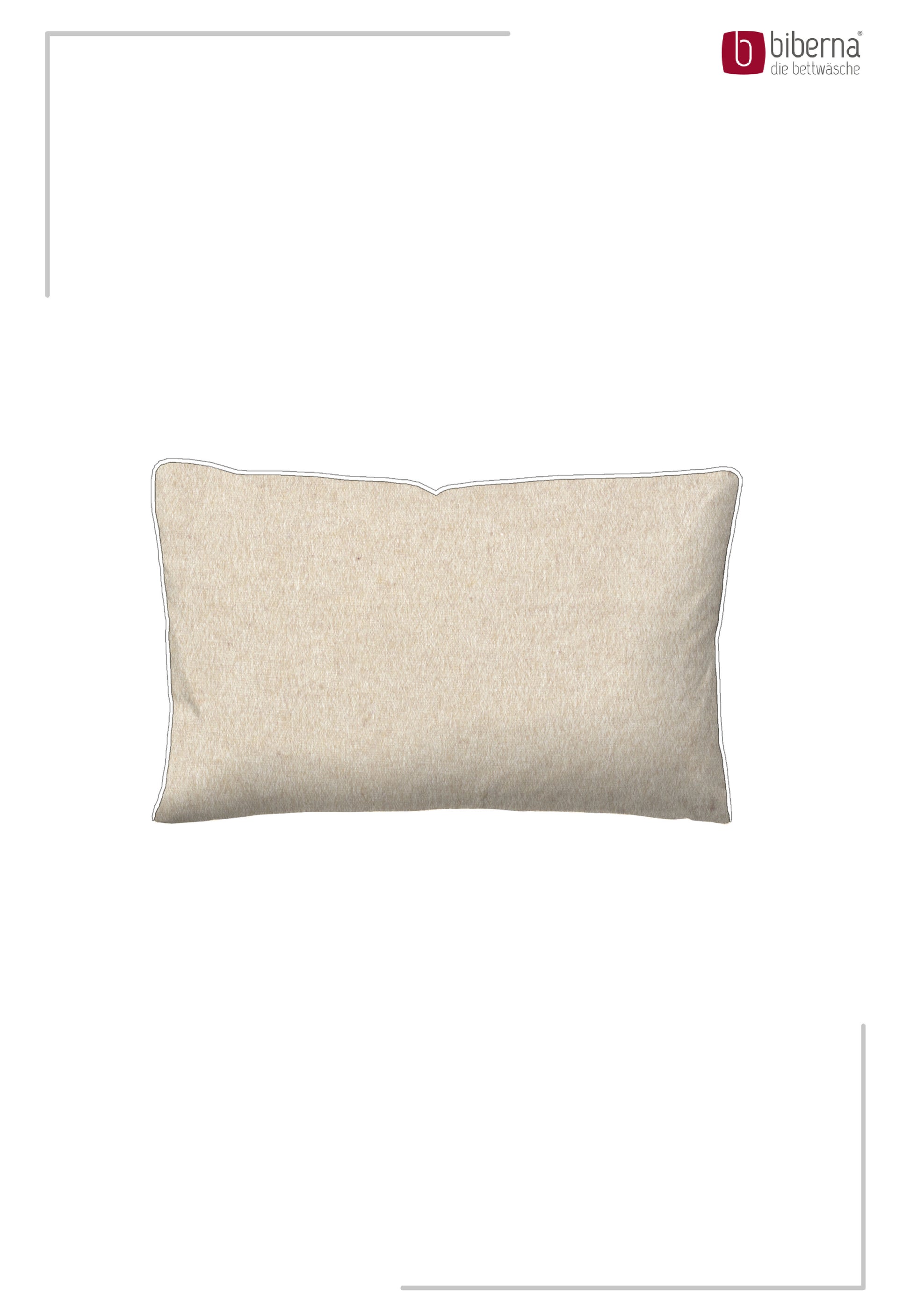 biberna Melange-Flanell Kissenbezug Natur – Produktdetail