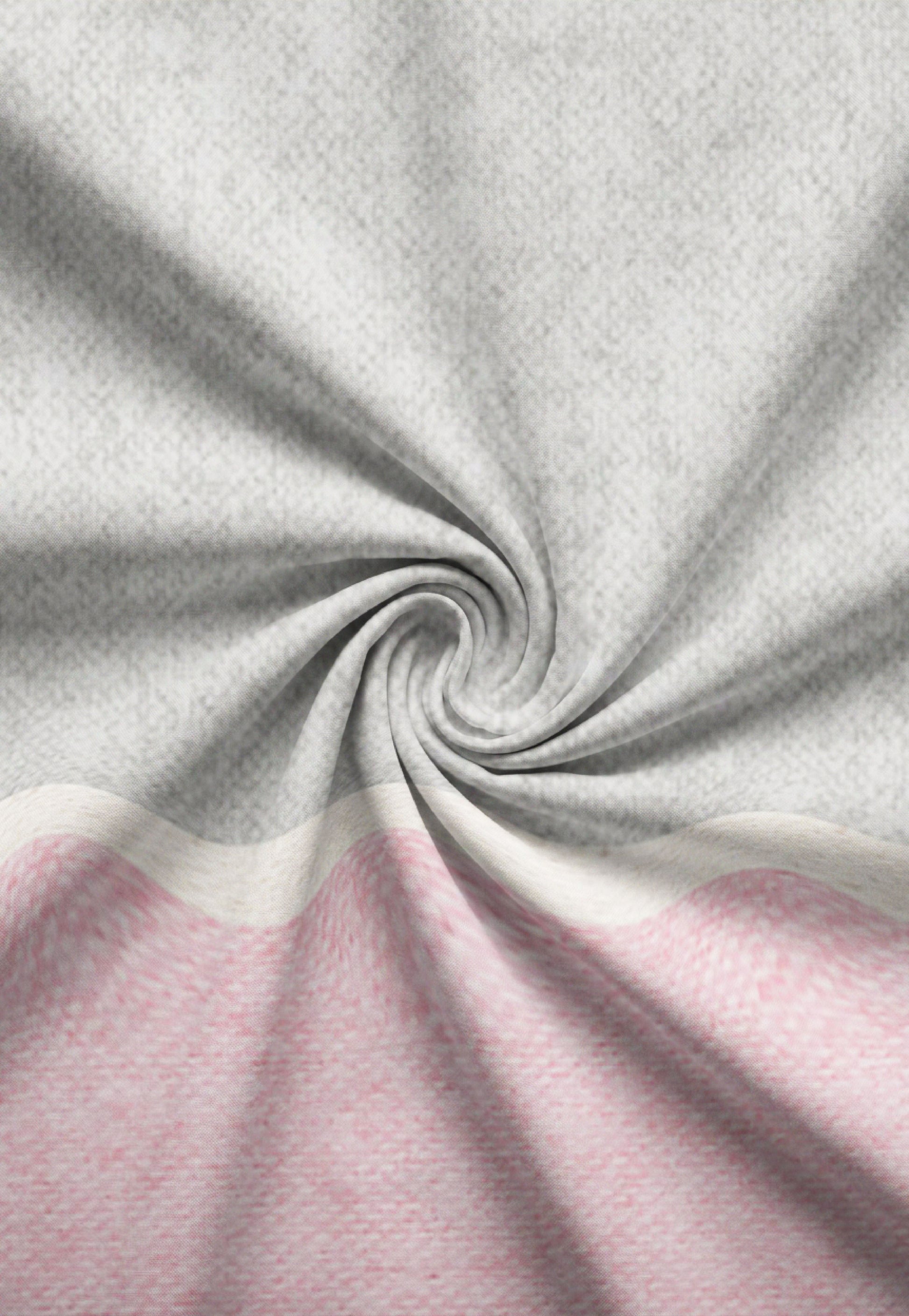 biberna Melange-Flanell Bettwäsche Rose – Stoffmuster Melange-Flanell