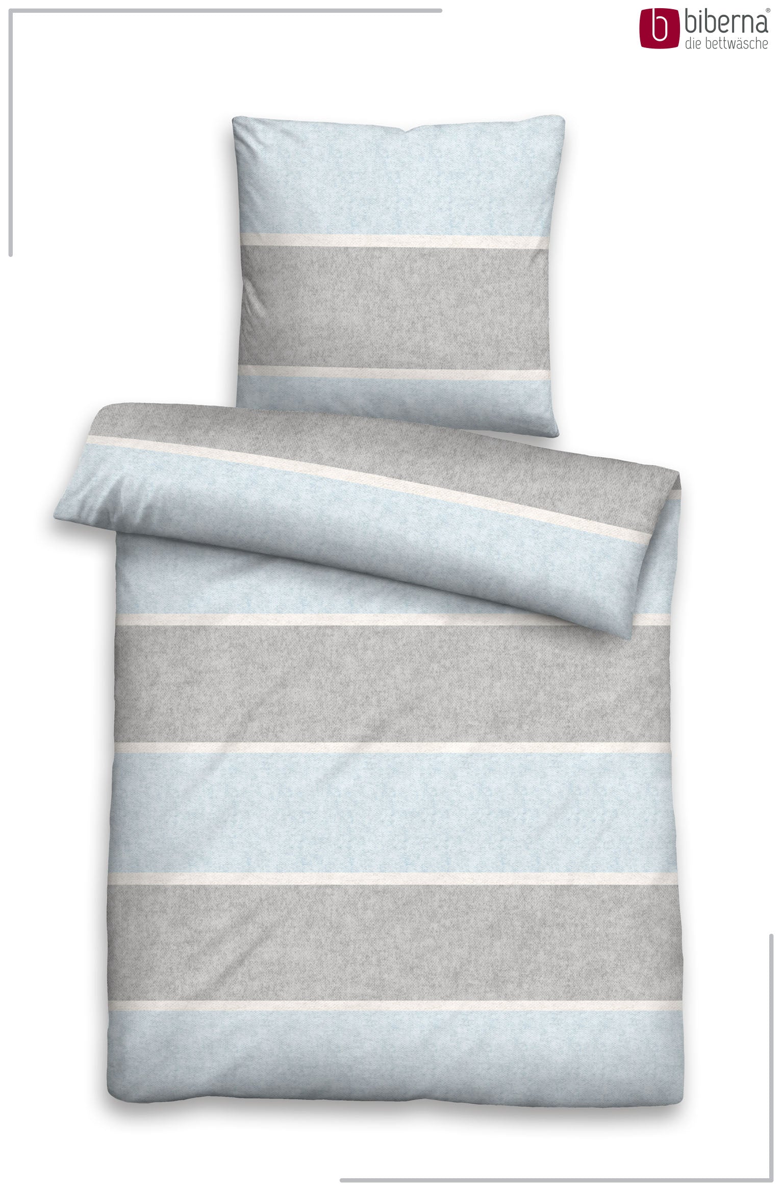 biberna Melange-Flanell Bettwäsche Ciel – Produktdetail
