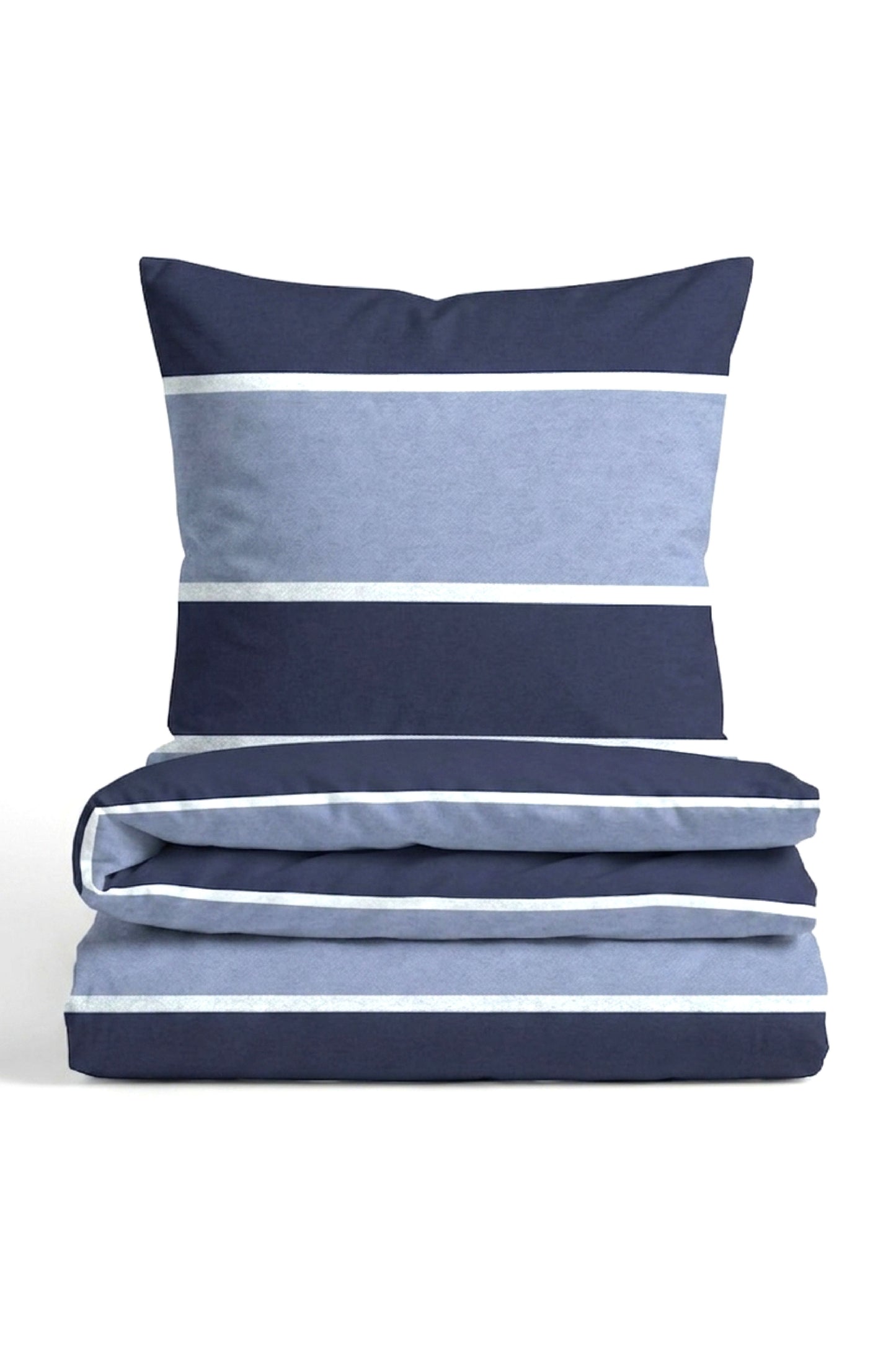 biberna Melange-Flanell Bettwäsche Marine – Melange-Flanell