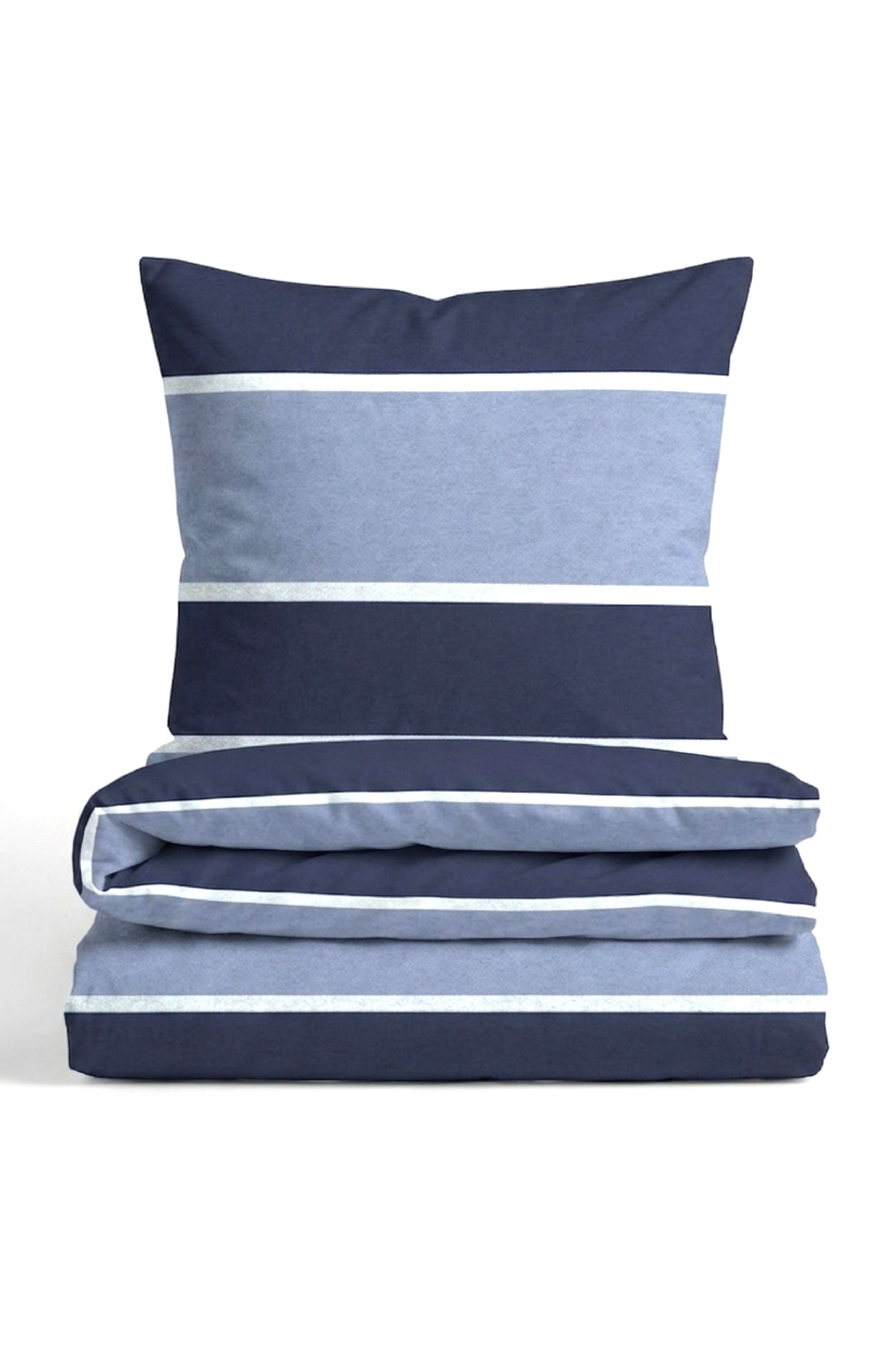 biberna Melange-Flanell Bettwäsche Marine – Melange-Flanell