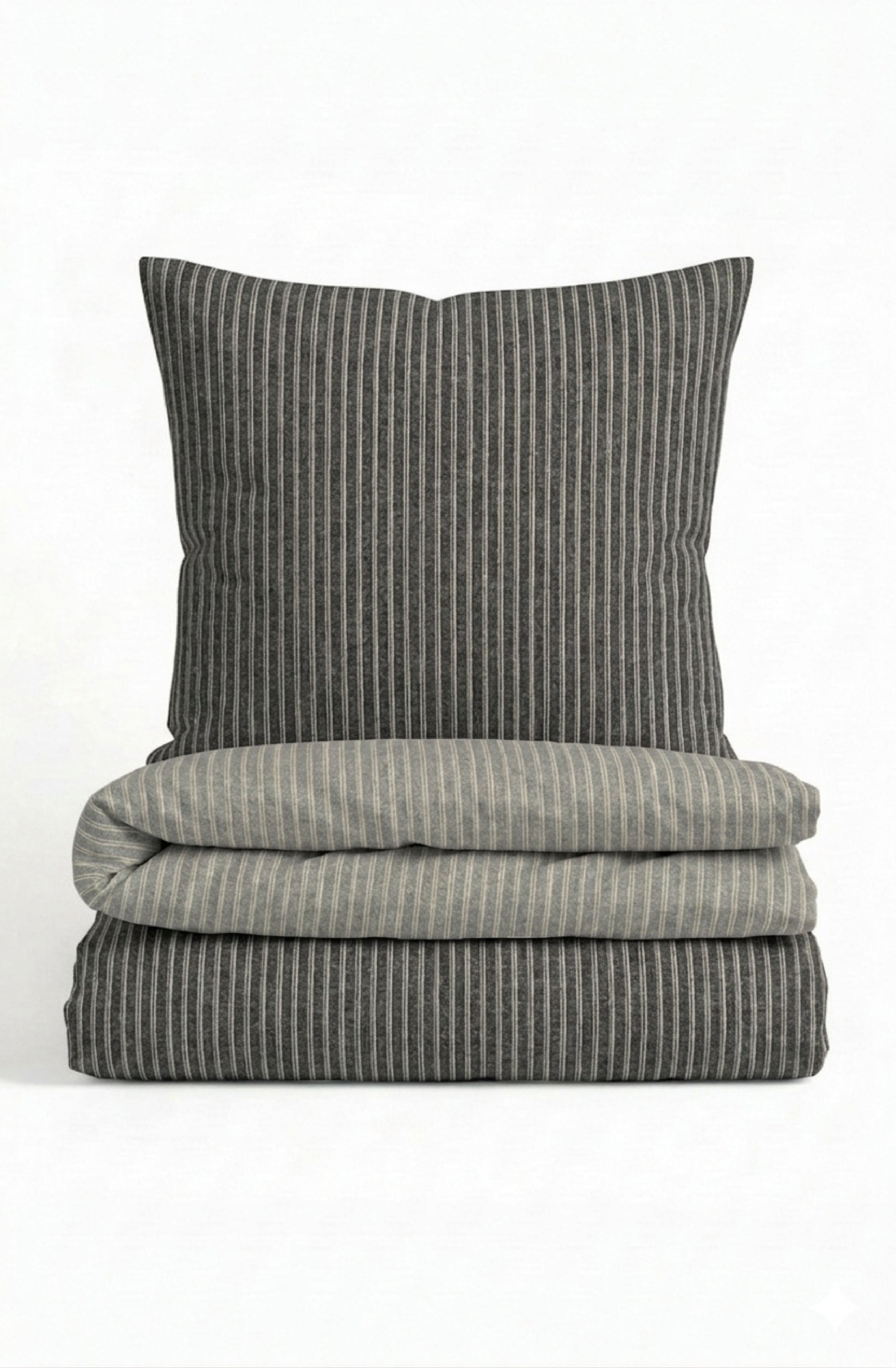 biberna Melange-Flanell Bettwäsche Titanium – Melange-Flanell