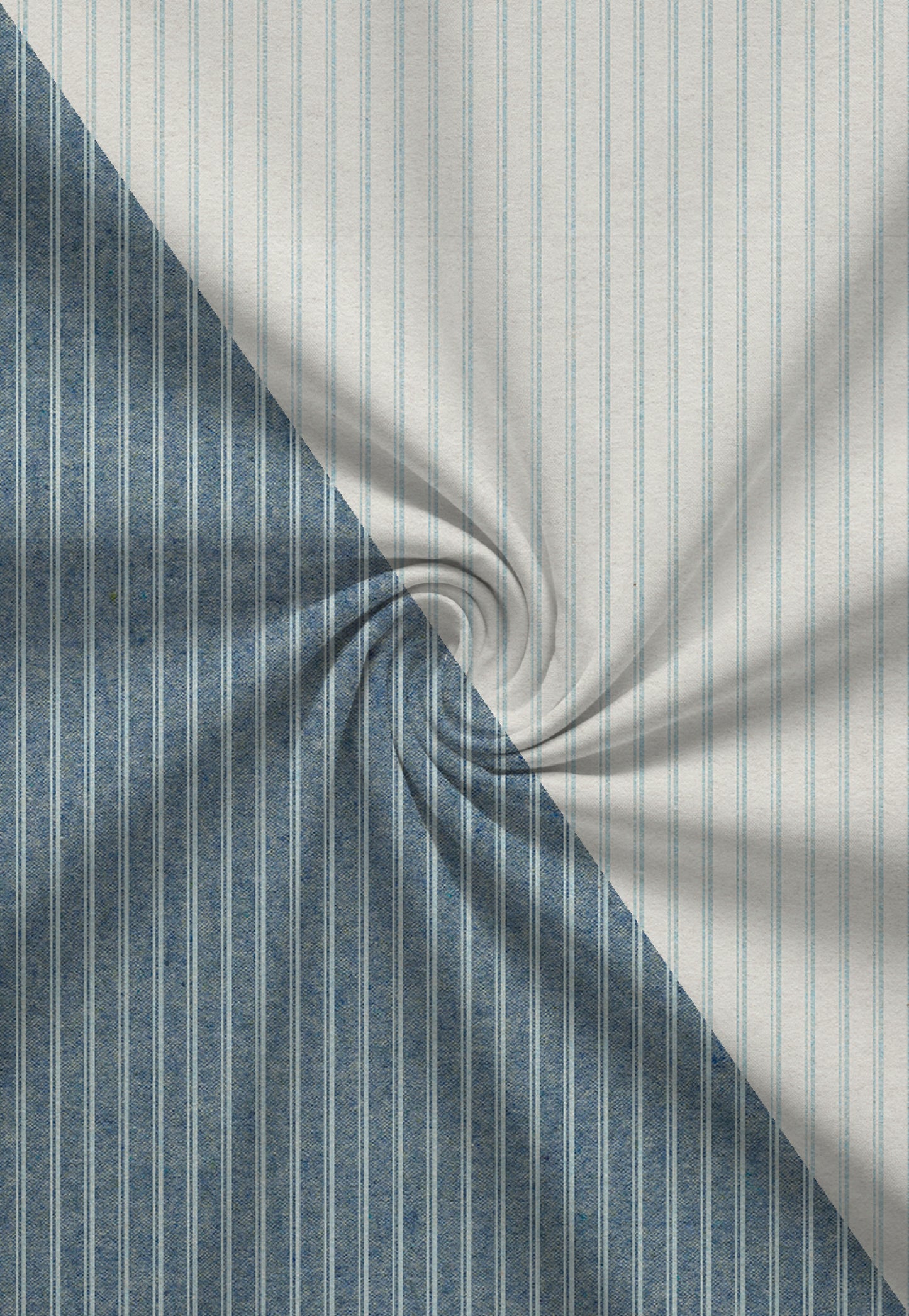 biberna Melange-Flanell Bettwäsche Blau – Stoffmuster Melange-Flanell