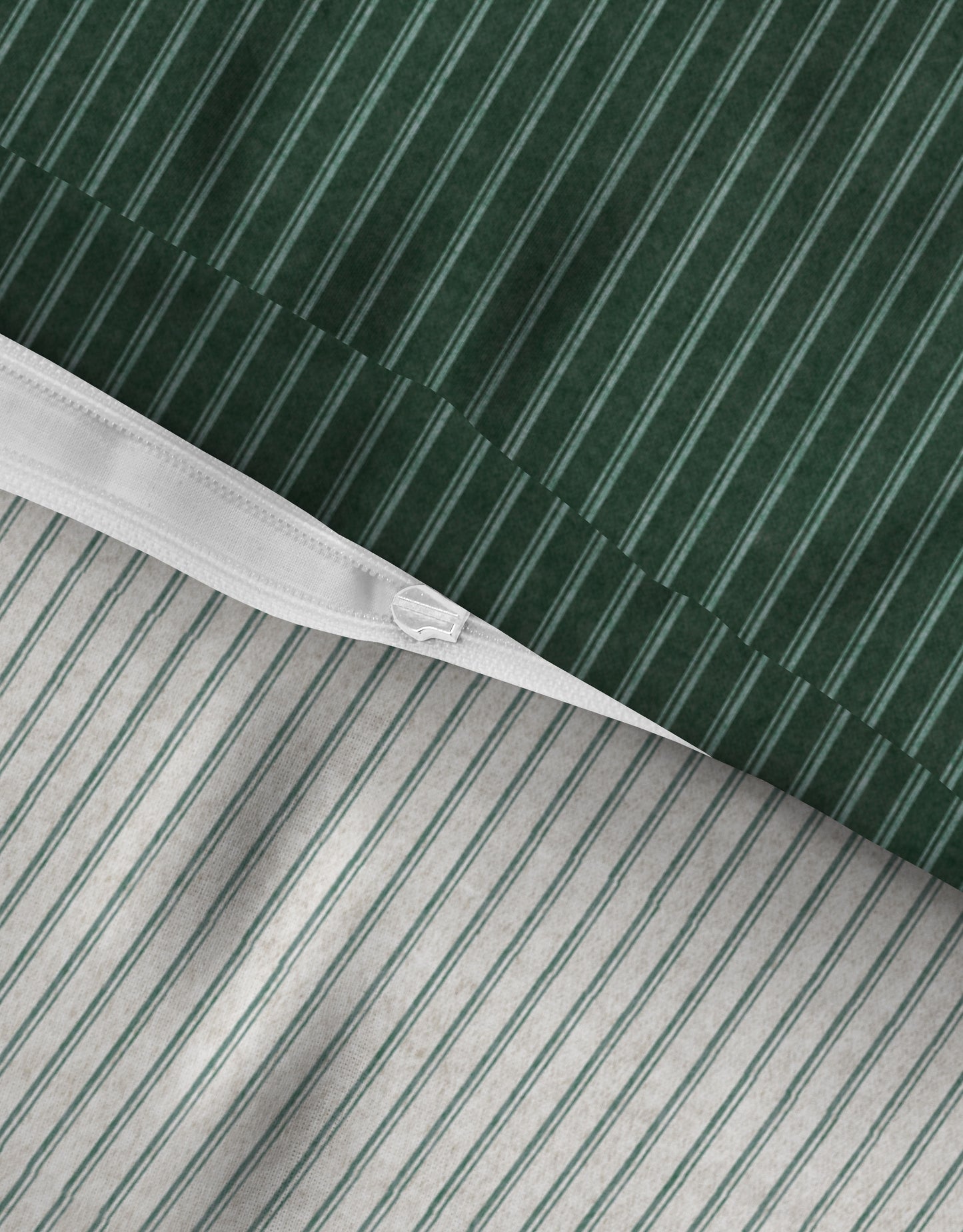 biberna Melange-Flanell Bettwäsche Dunkelgrün – Produktdetail