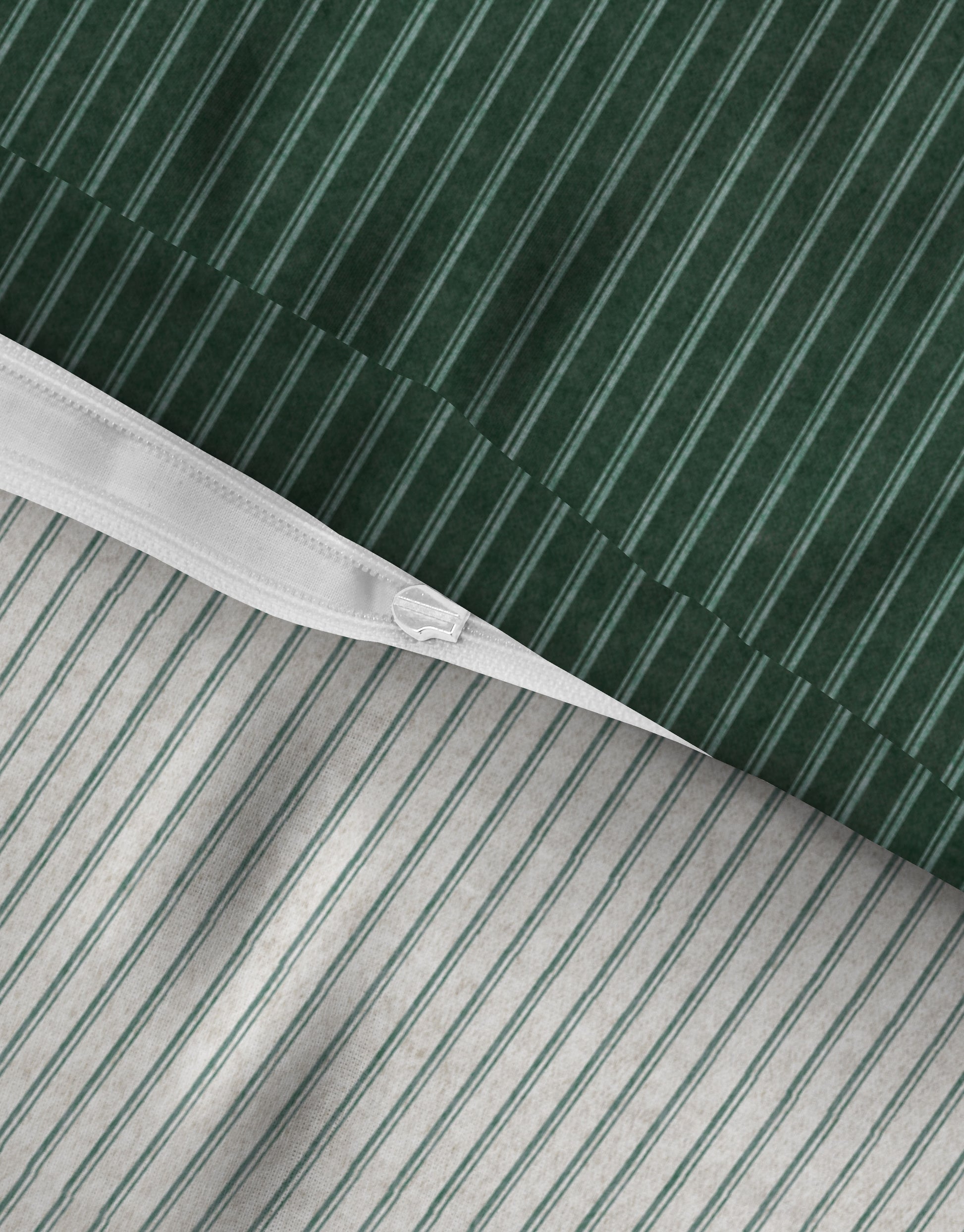 biberna Melange-Flanell Bettwäsche Dunkelgrün – Produktdetail
