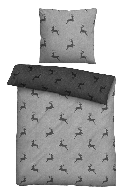 biberna Melange-Flanell Bettwäsche – Melange-Flanell