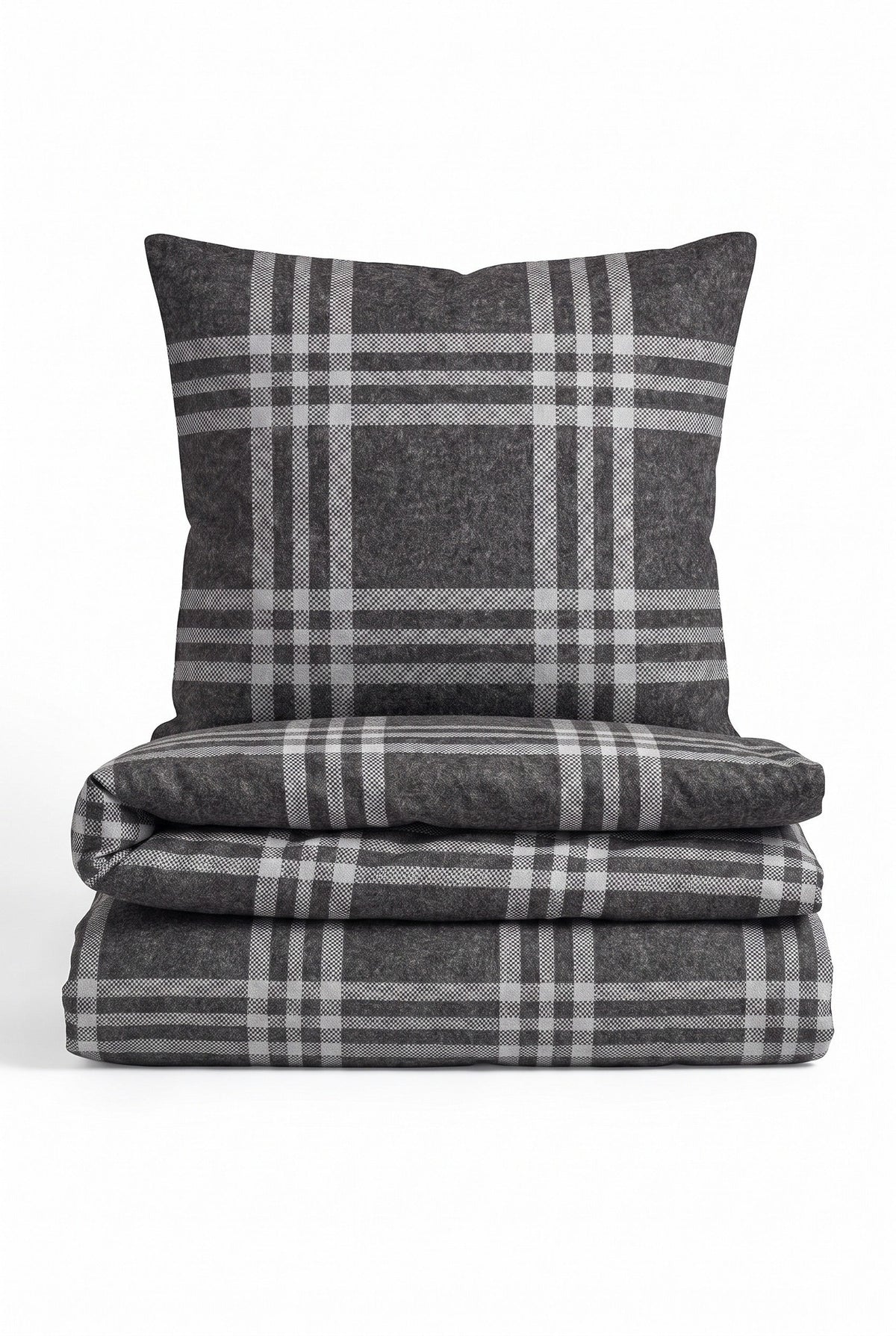biberna Melange-Flanell Bettwäsche - Set gefaltet