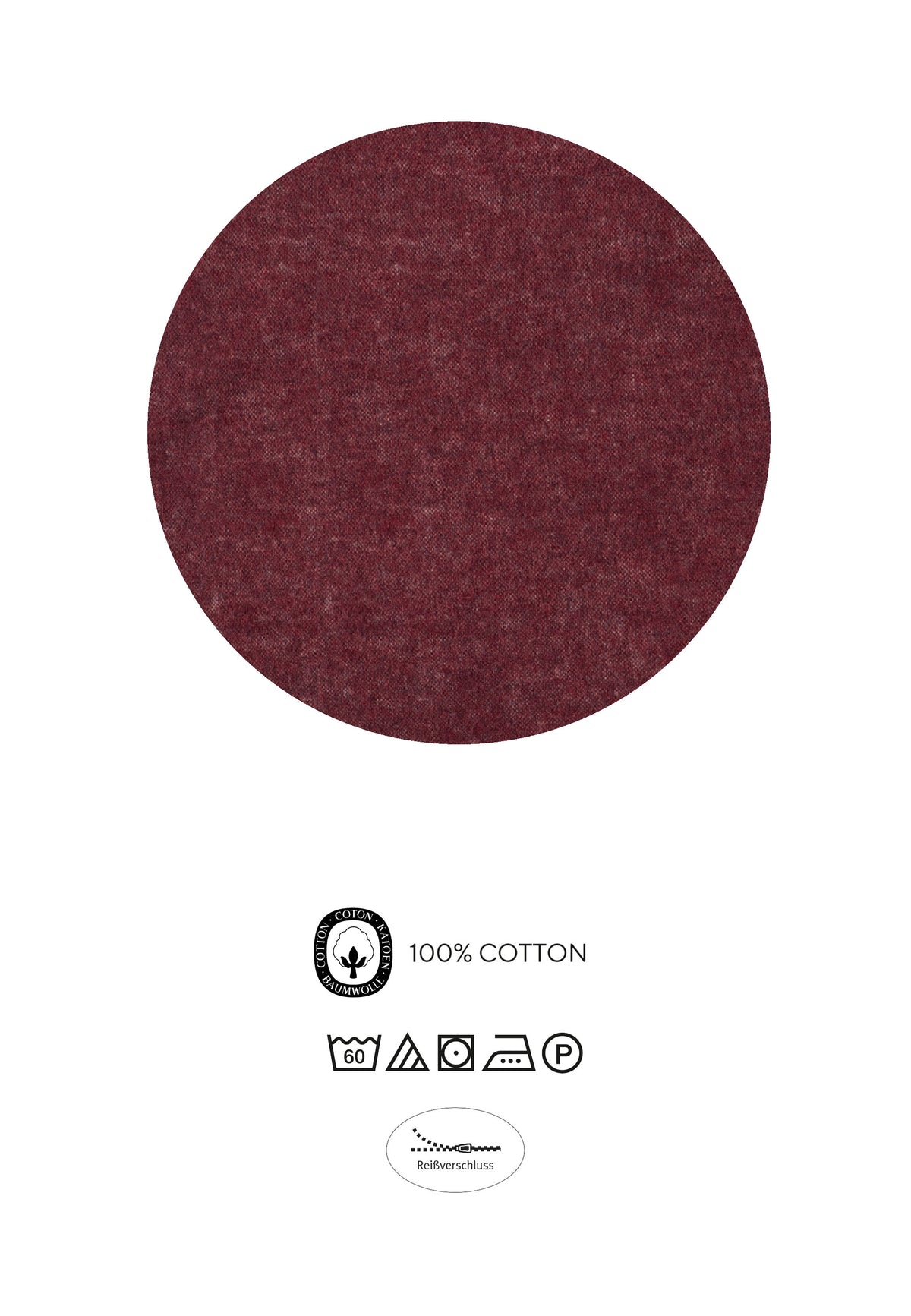 biberna Melange-Flanell Bettwäsche Burgund – Produktdetail