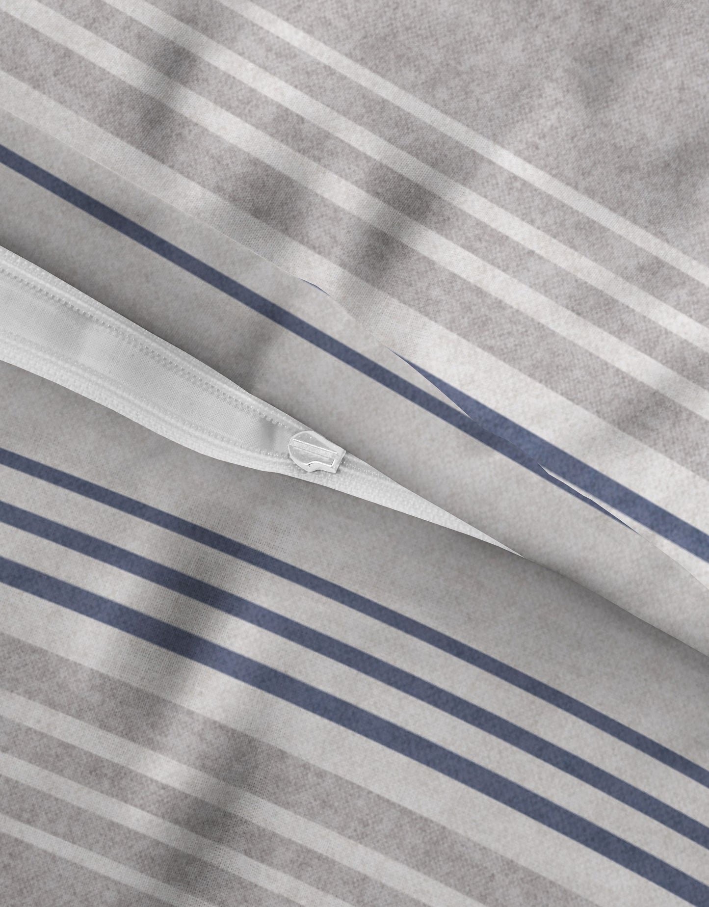 biberna Melange-Flanell Bettwäsche Blau – Produktdetail