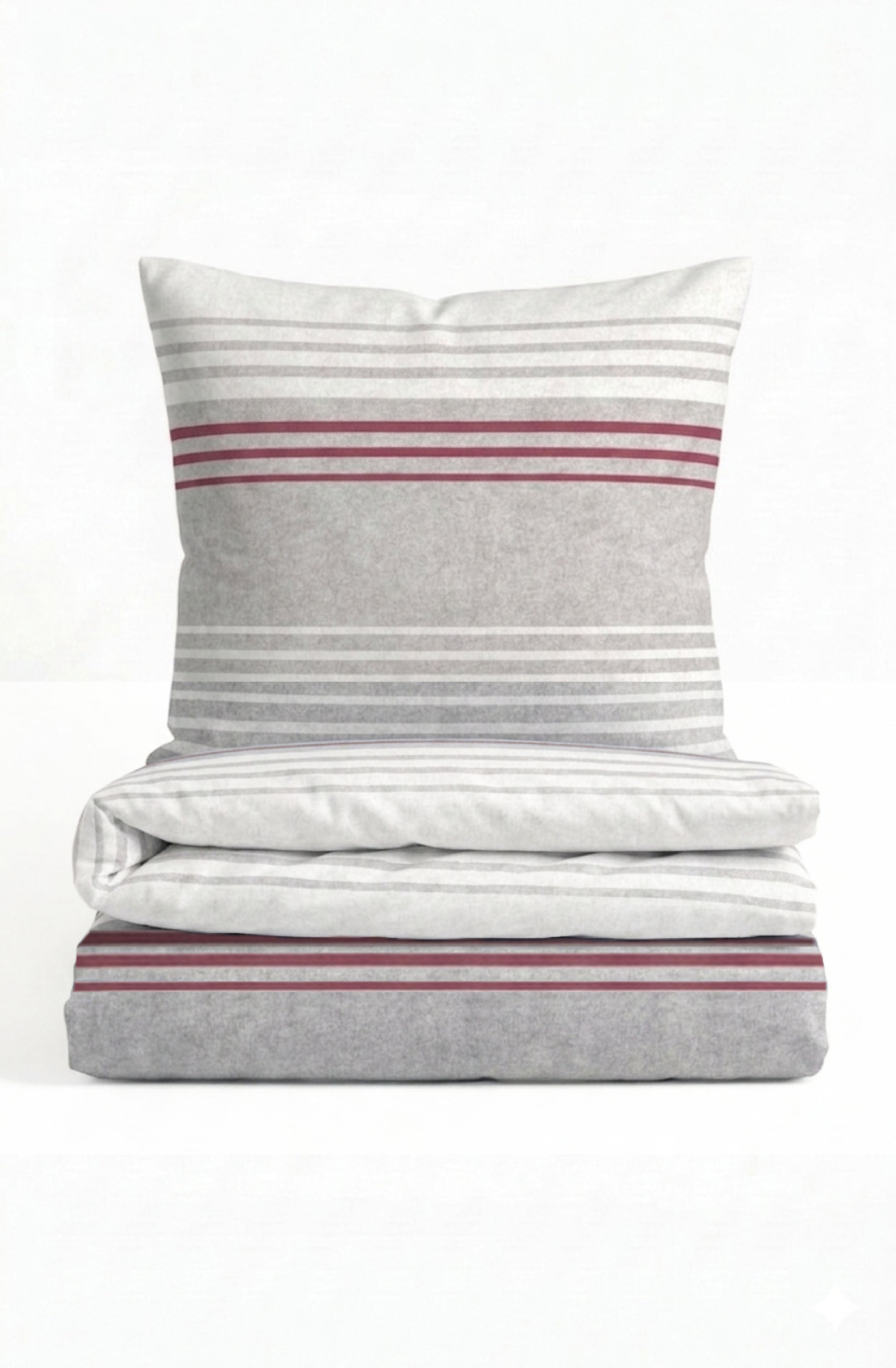 biberna Melange-Flanell Bettwäsche Burgund – Melange-Flanell