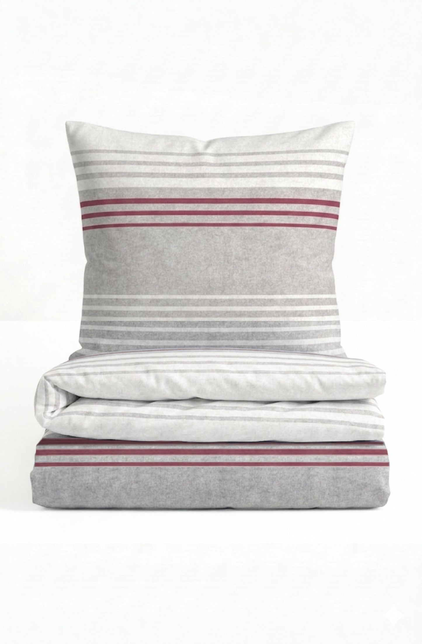 biberna Melange-Flanell Bettwäsche Burgund – Melange-Flanell