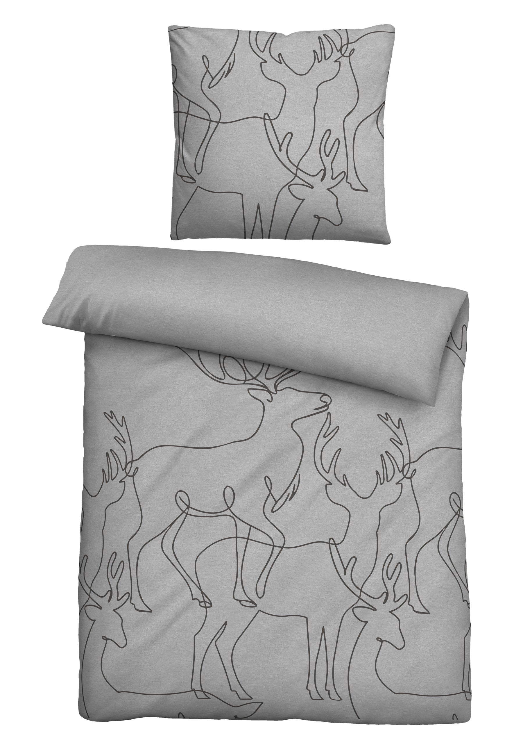 biberna Melange-Flanell Bettwäsche – Melange-Flanell
